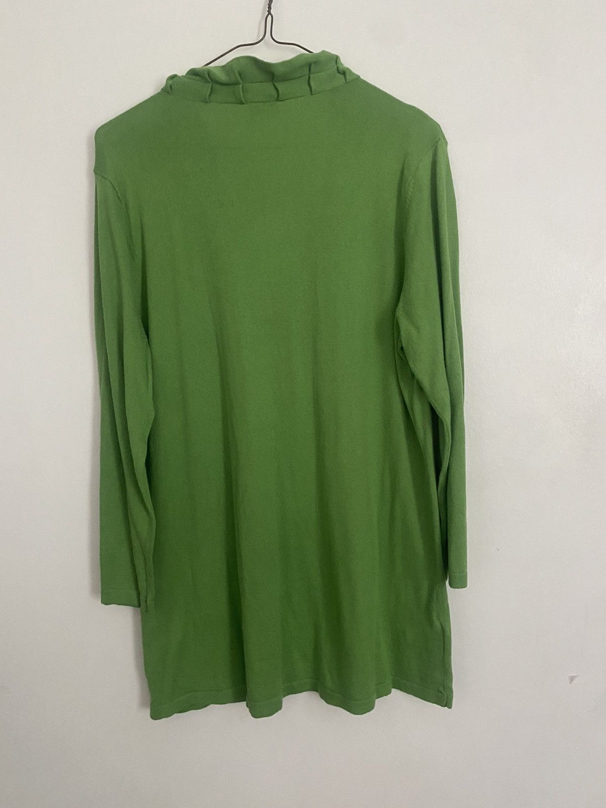 Loft Nwt loft green ruffle neckline knit top-xl Size XL / US 12-14 / IT 48-50 - 3 Thumbnail