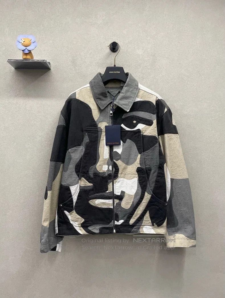 Louis Vuitton LV Camo Portrait Denim Jacket. Size US XL / EU 56 / 4 - 1 Thumbnail