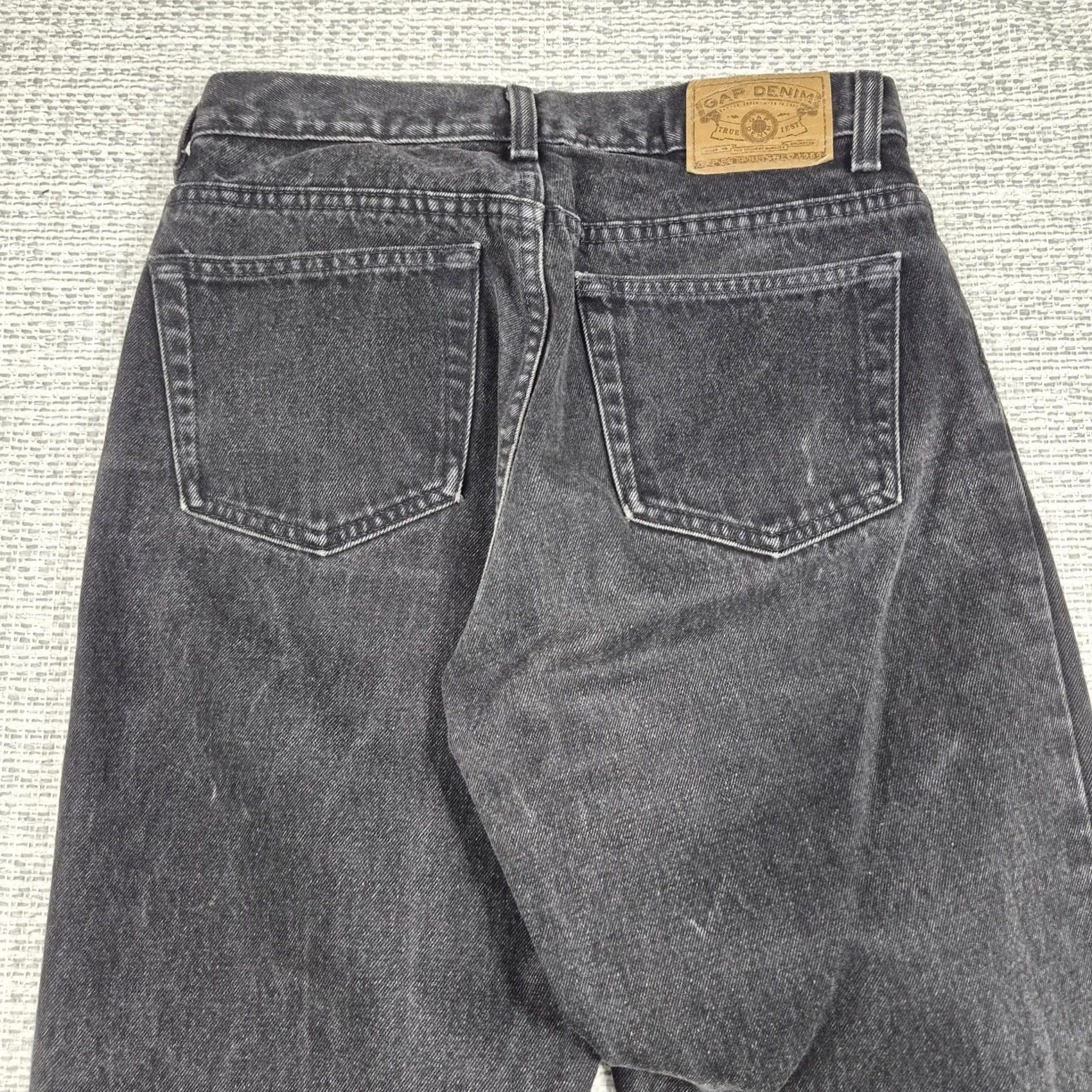 Gap VINTAGE Gap Easy Fit Jeans Mens 31x34 Black Relaxed Straight Denim USA Made 90s 5-Pocket Logo 80s 90s Hipster Retro Size US 31 - 3 Thumbnail