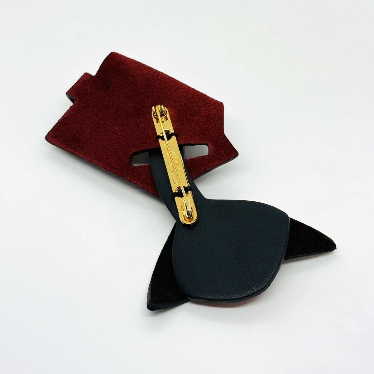 Marni Geometric Leather Brooch Size ONE SIZE - 4 Thumbnail