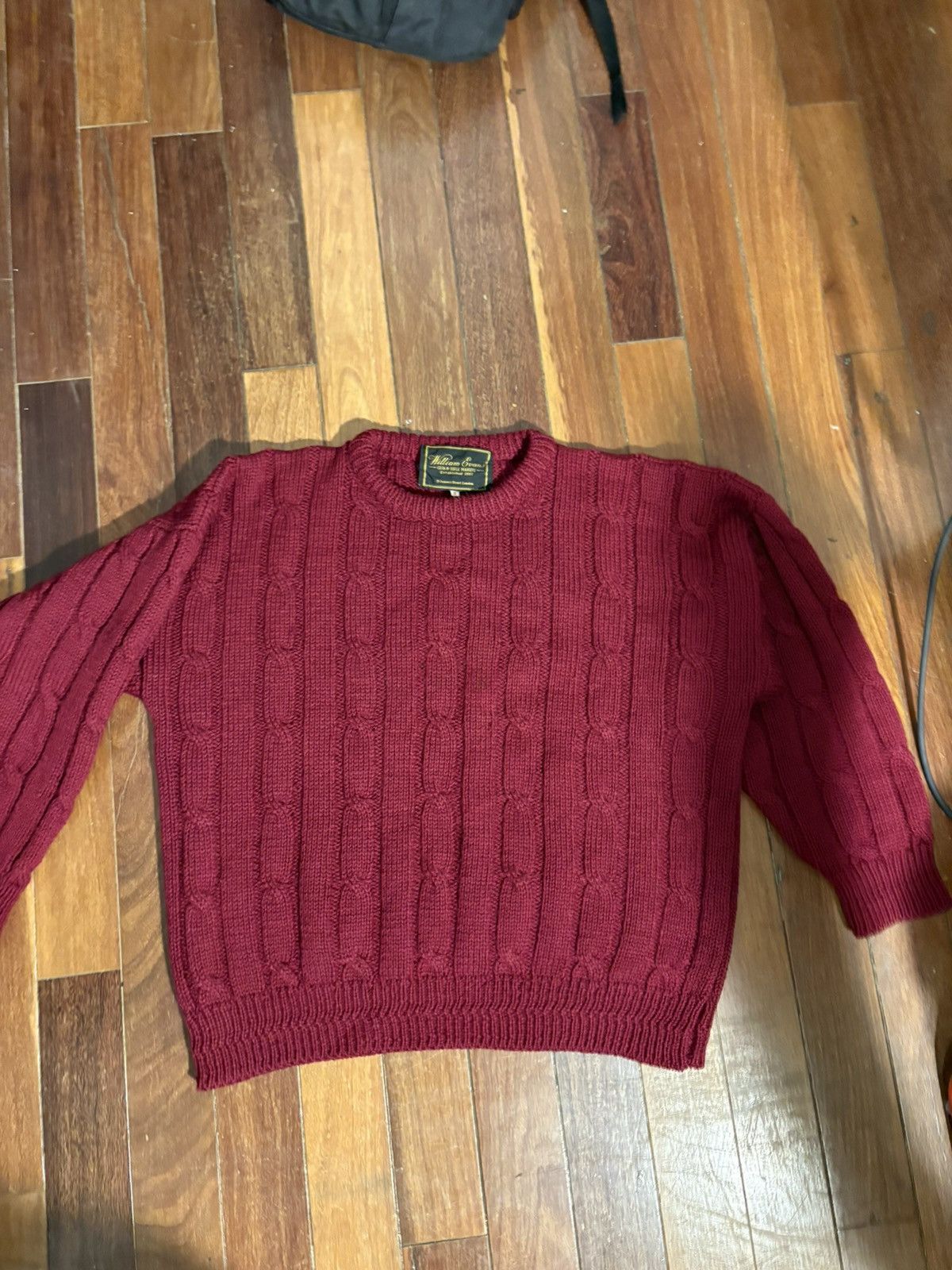 Vintage Red Cable Knit Sweater Size US M / EU 48-50 / 2 - 1 Thumbnail