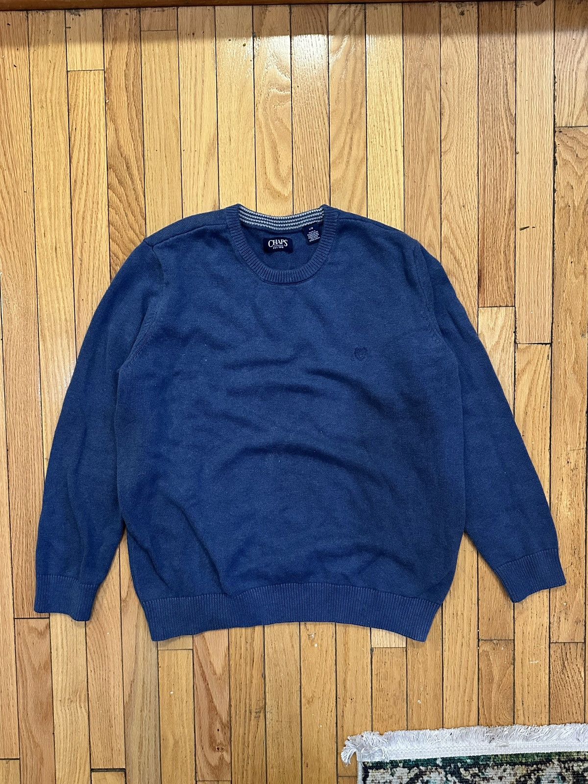 Chaps Vintage Chaps Cotton Sweater - Blue Size US L / EU 52-54 / 3 - 1 Thumbnail