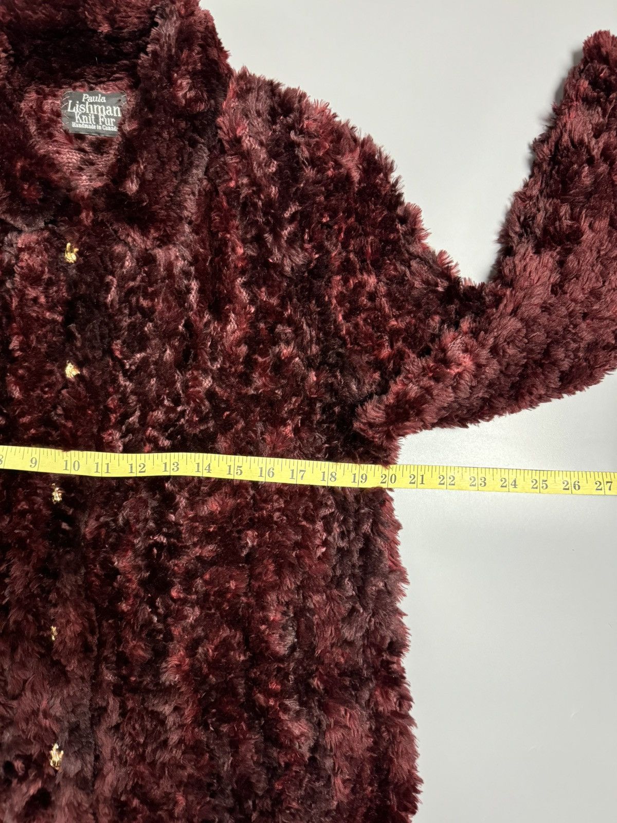 If Six Was Nine Paula Lishman Handmade Knit Fur Jacket Size M / US 6-8 / IT 42-44 - 13 Thumbnail