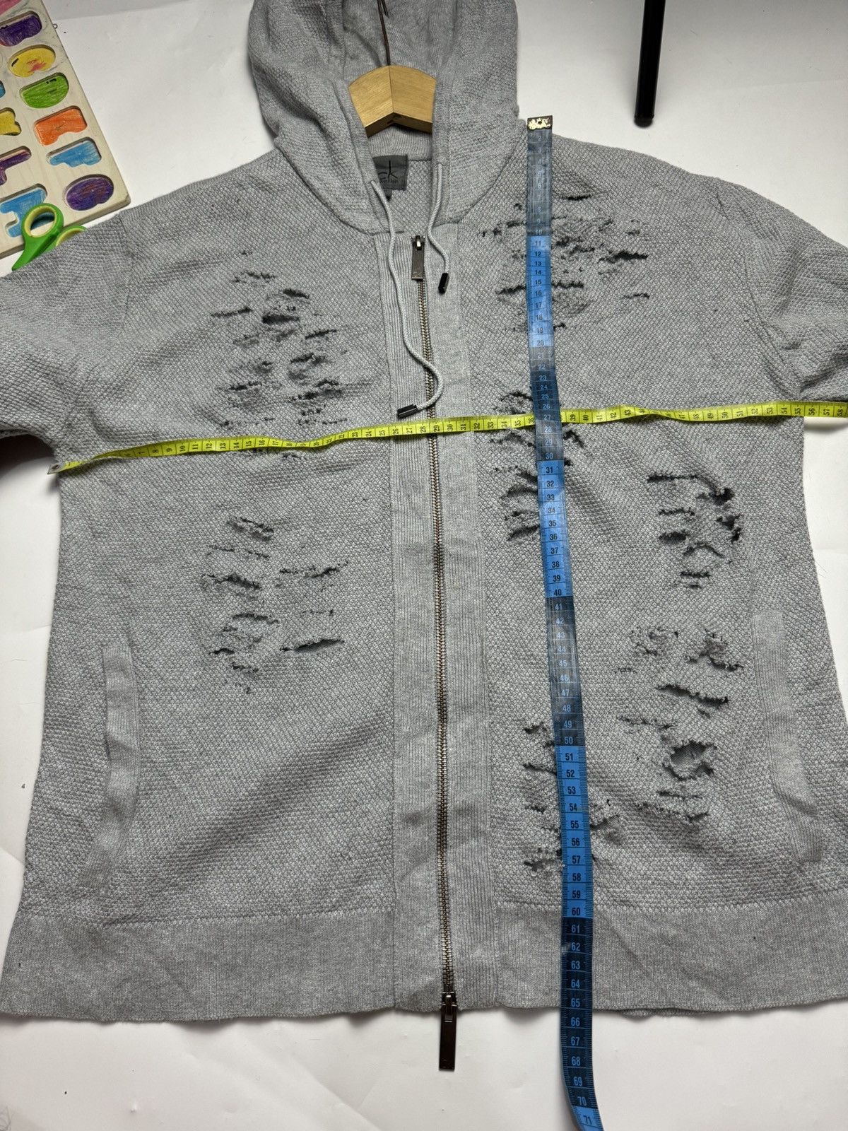 4GSELLER × Japanese Brand × PPFM Distressed Hoodie Calvin Klein Ifsixwasnine lgb Size US L / EU 52-54 / 3 - 8 Thumbnail