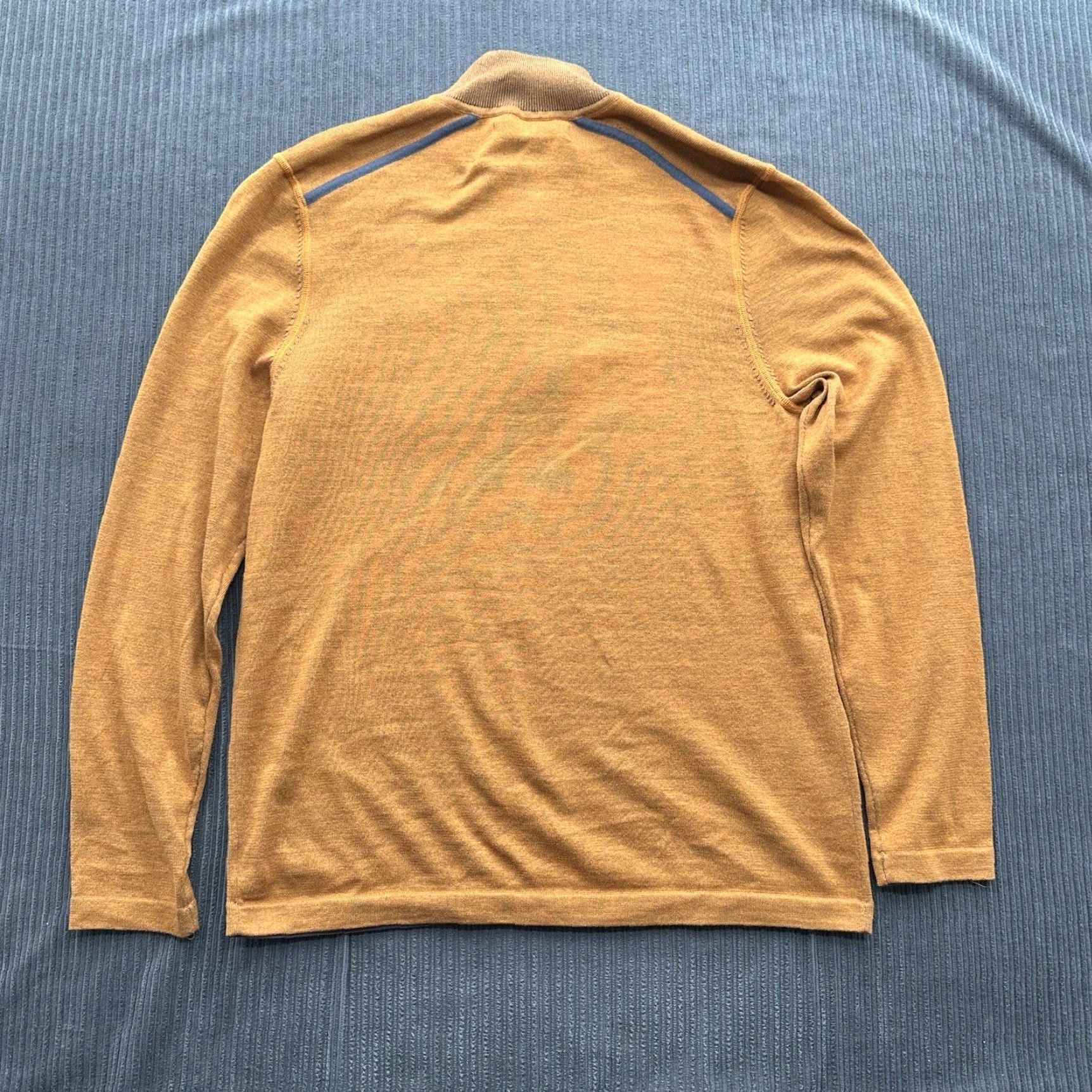 Vintage REI Sweater Mens 1/4 Zip Polo Pullover Orange Polyester Long Sleeve Mock Neck Outdoor Hiking Casual Travel Modern Regular Fit Size US M / EU 48-50 / 2 - 2 Thumbnail