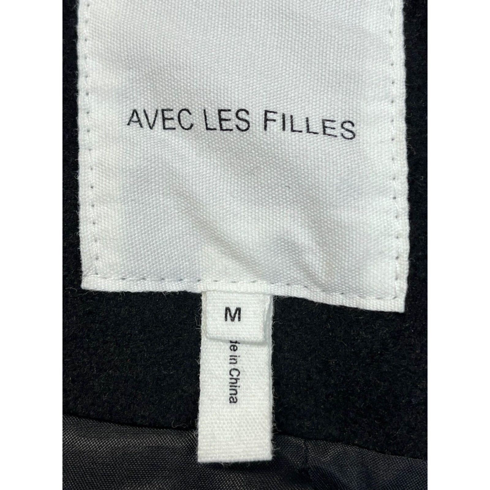 AVEC LES FILLES Avec Les Filles Black Coat Sz Medium Womens 1 Button Belted Hood Size M / US 6-8 / IT 42-44 - 7 Thumbnail