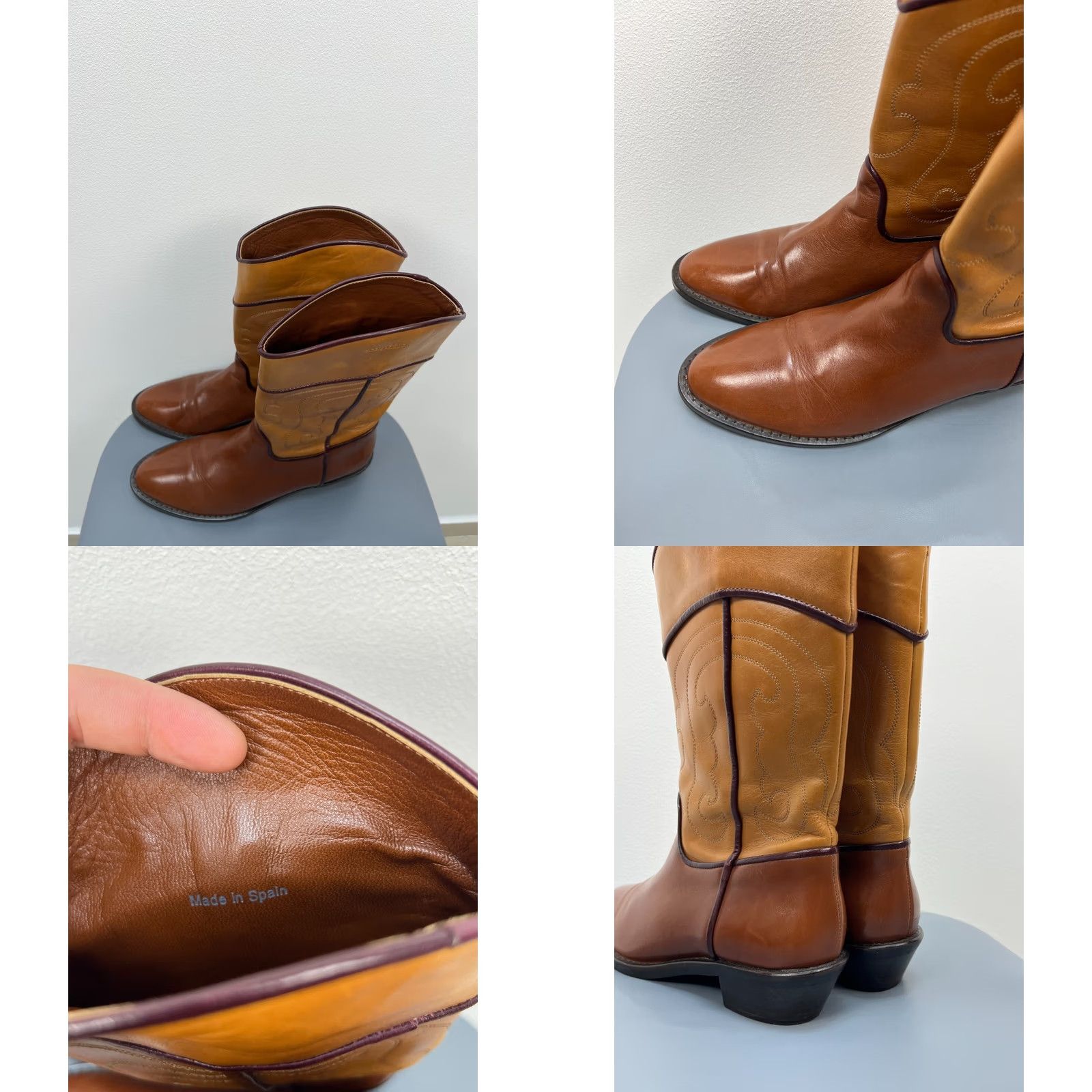 Vintage See By Chloé Brown Leather Boots Western Style Cowboy Size 37 - Boots, Western, Leather, See By Chloé Women, Brown Size US 4 / IT 34 - 8 Thumbnail