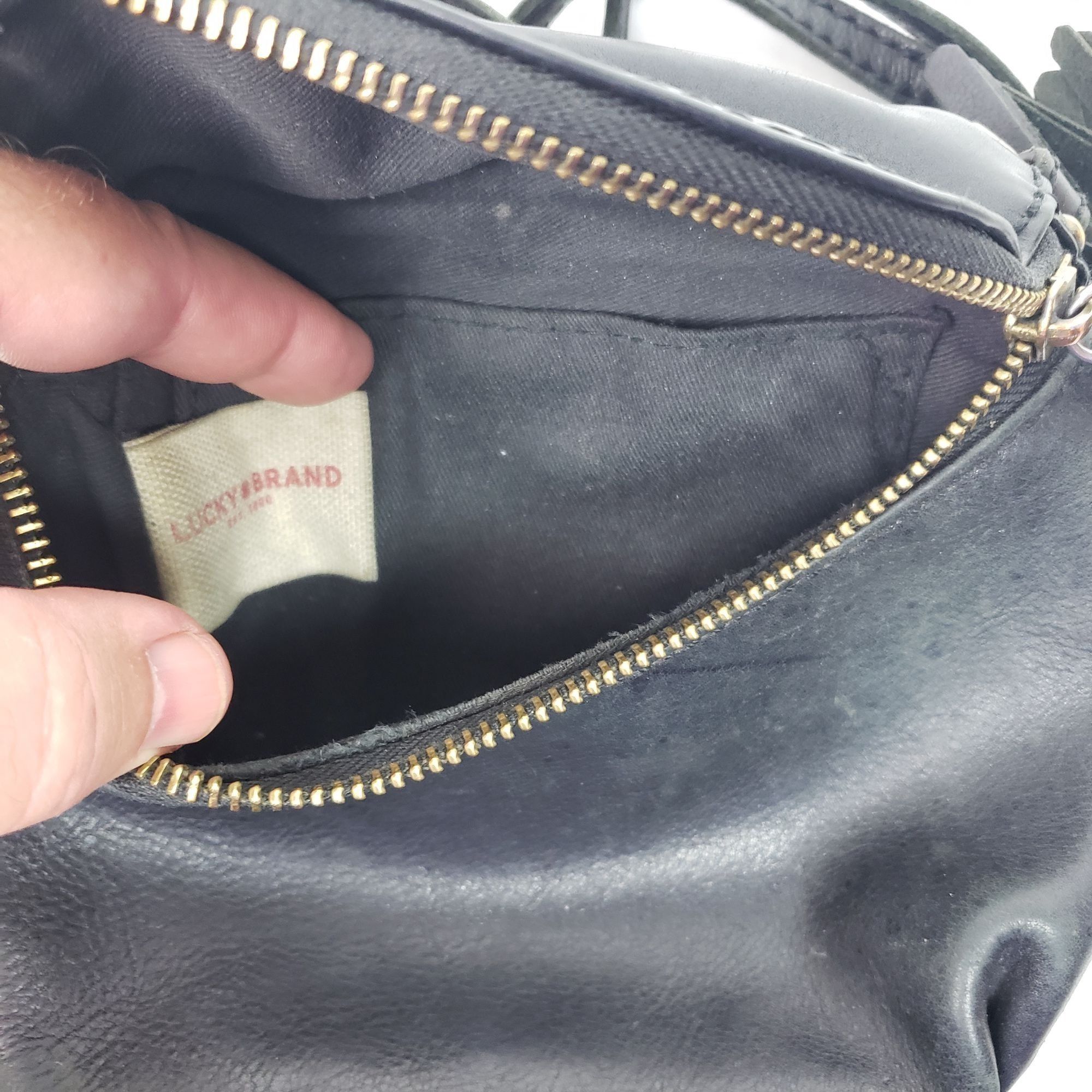 American Eagle Outfitters American Eagle Blk Italian Leather Mini Small Crossbody Bag Size ONE SIZE - 11 Thumbnail