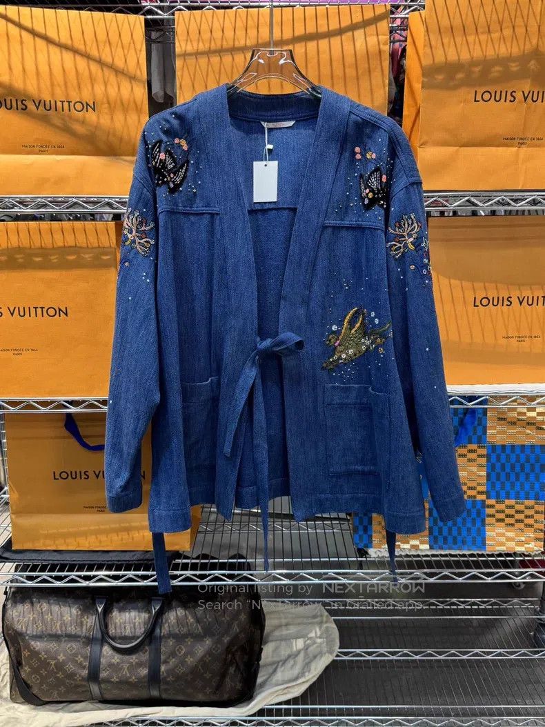 Valentino Valentino Heavy denim robe jacket Size L / US 10 / IT 46 - 1 Thumbnail
