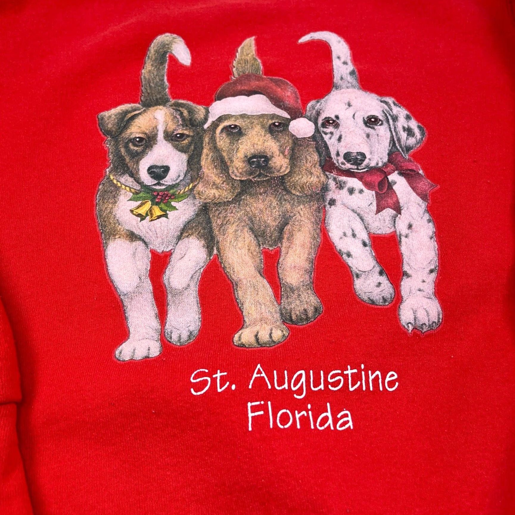 Fruit Of The Loom VINTAGE Fruit of the Loom Sweater Shirt Women M Red 90s Christmas USA Graphic Print P* Size M / US 6-8 / IT 42-44 - 3 Thumbnail