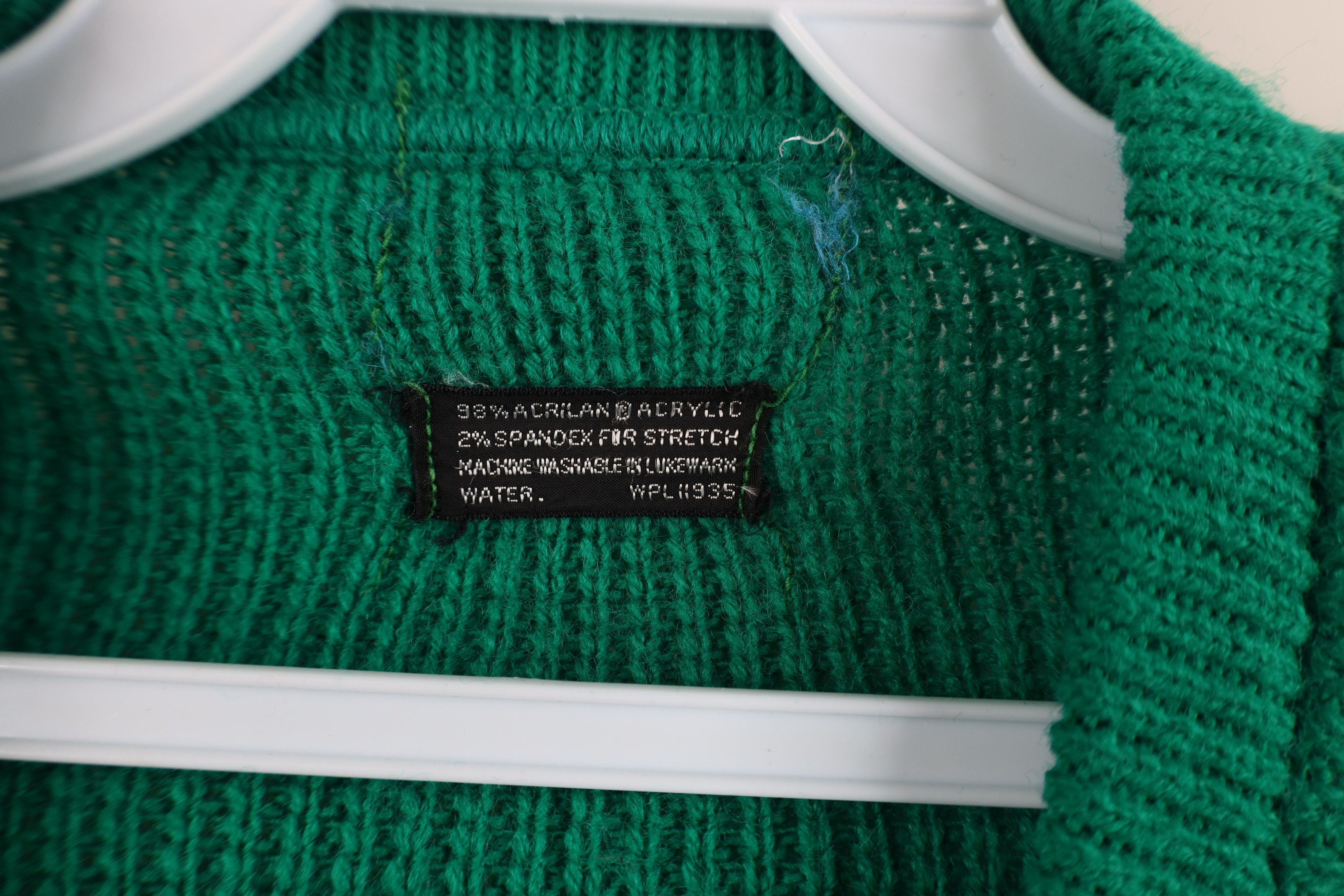 Vintage Vintage 70s Streetwear Blank Ribbed Knit V-Neck Sweater Size US XXL / EU 58 / 5 - 6 Thumbnail