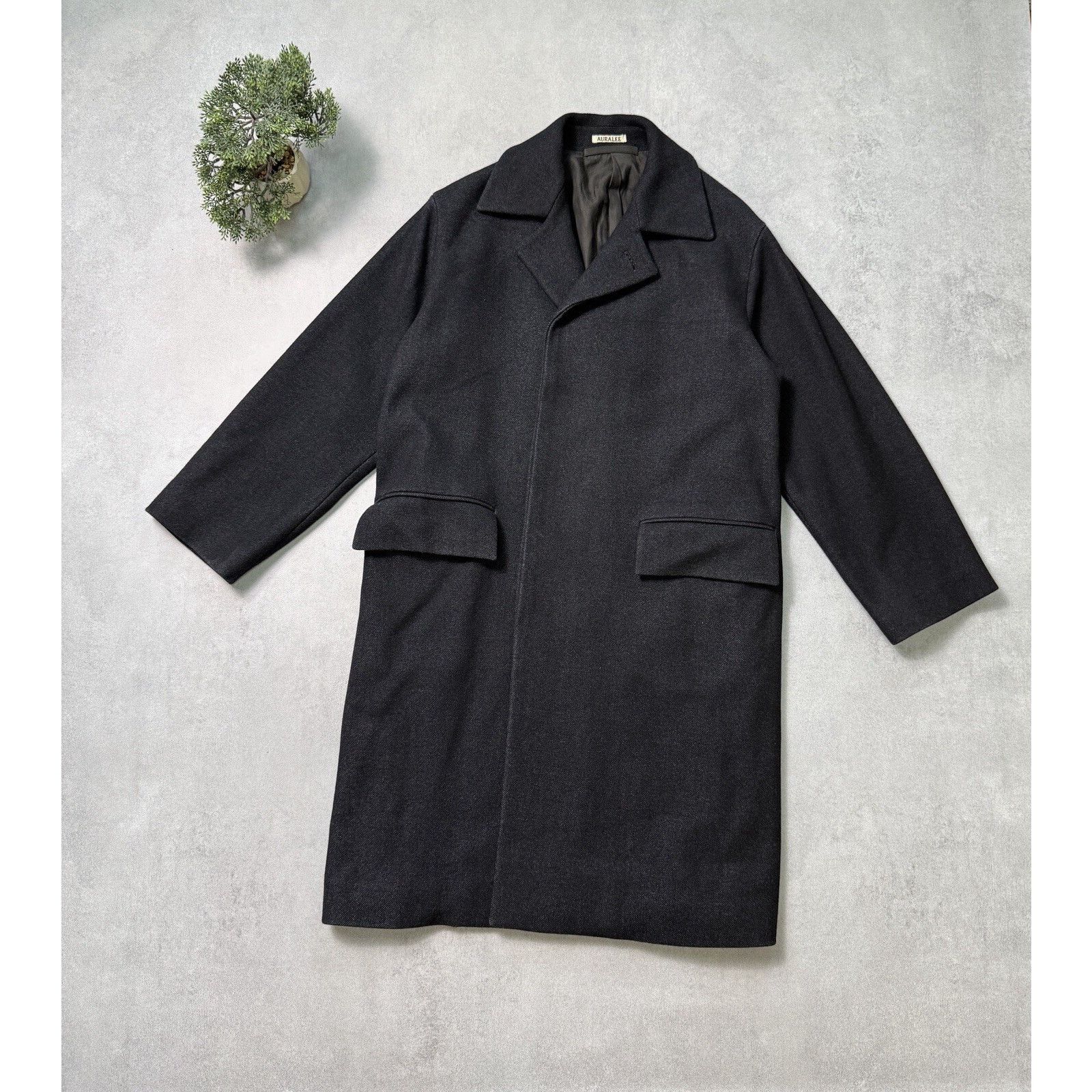Auralee FINX WEATHER CHECKED COAT | Grailed
