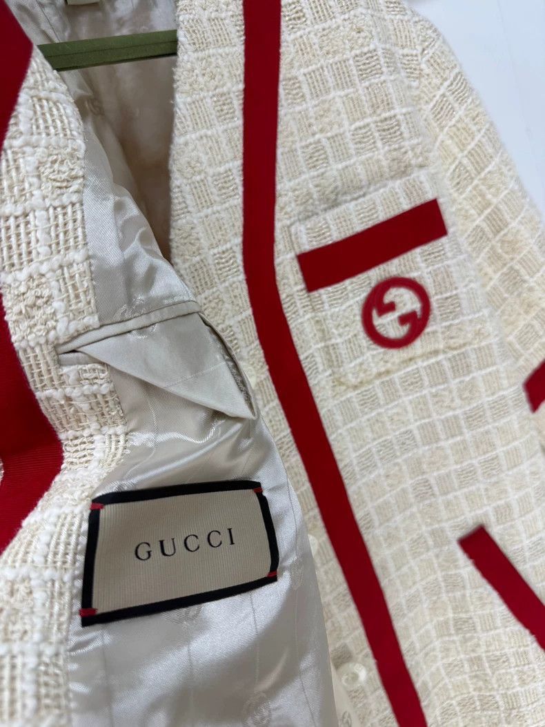 Gucci New Gucci Color Block Tweed Jacket-2506 Size L / US 10 / IT 46 - 4 Thumbnail