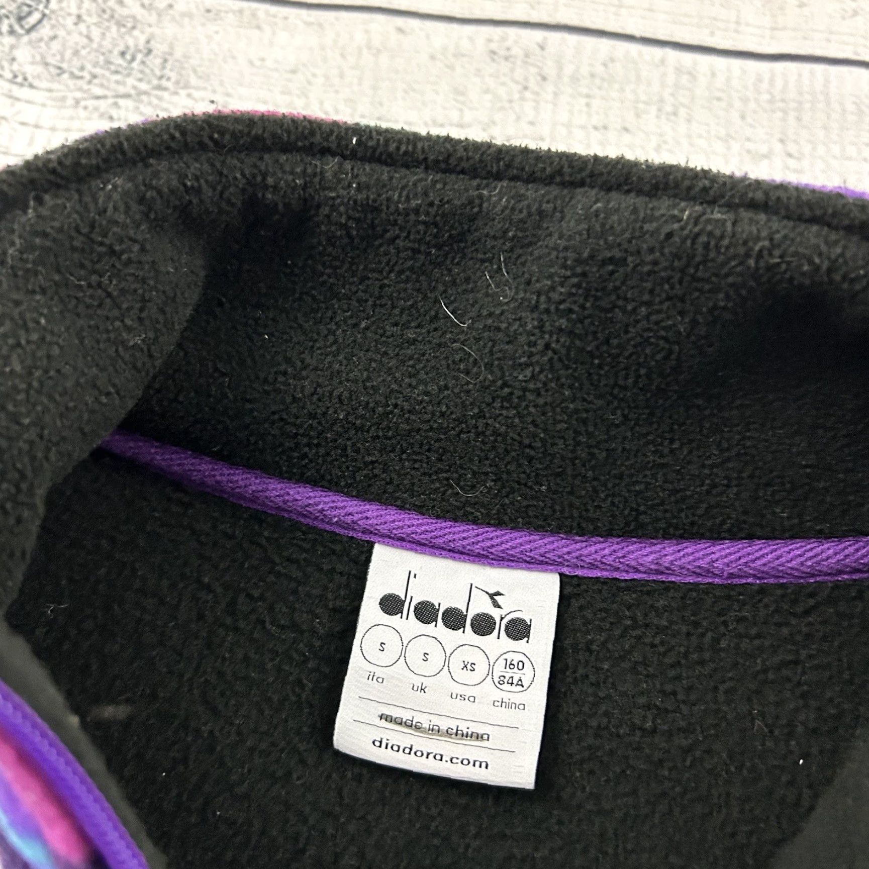 Diadora Diadora Jacket Women Small Black 1/4 Zip Fleece Shirt Size S / US 4 / IT 40 - 2 Thumbnail