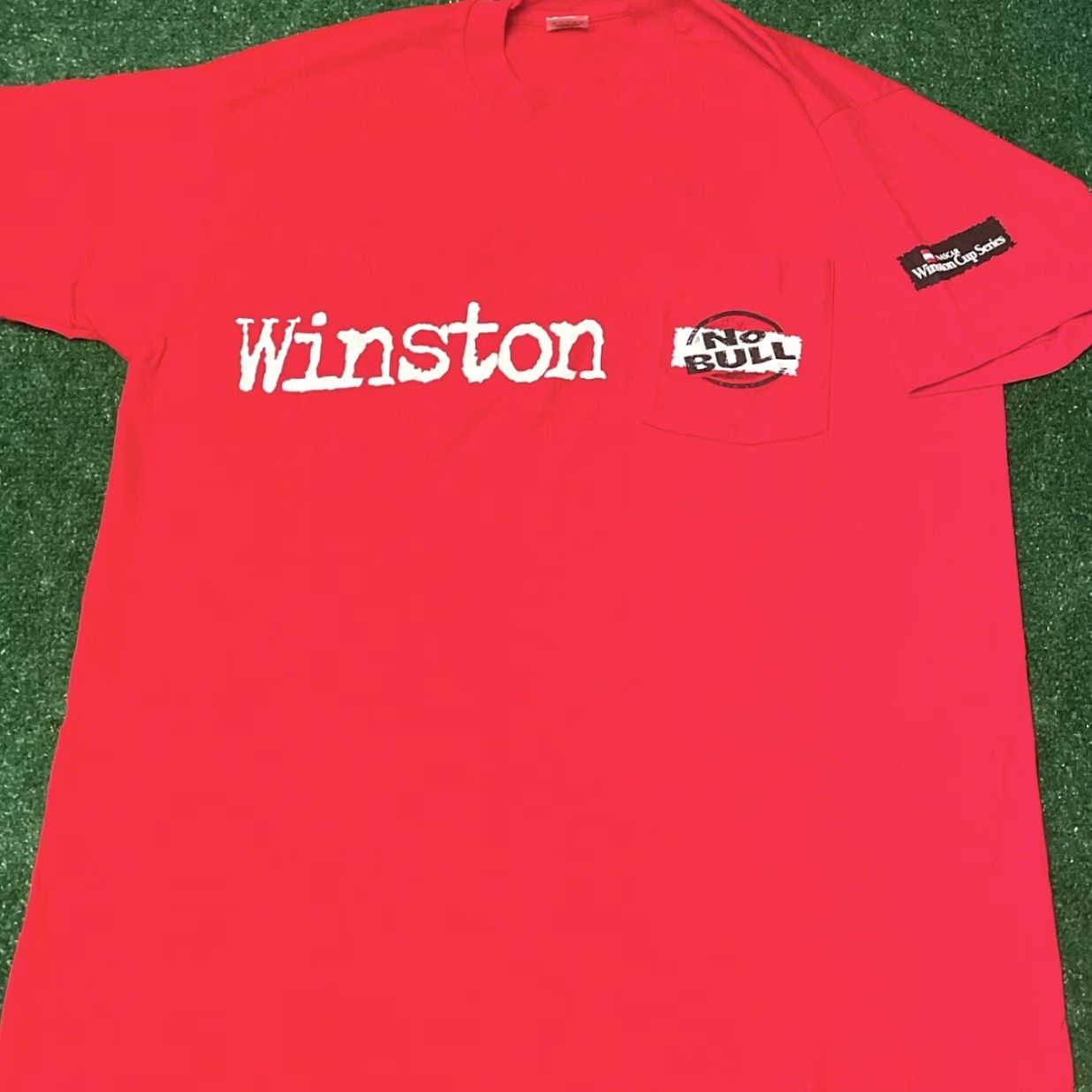 NASCAR VINTAGE 90s Nascar Winston Cup No Bull Winston Promo T-Shirt Mens XL Red Shirts Size US XL / EU 56 / 4 - 4 Thumbnail