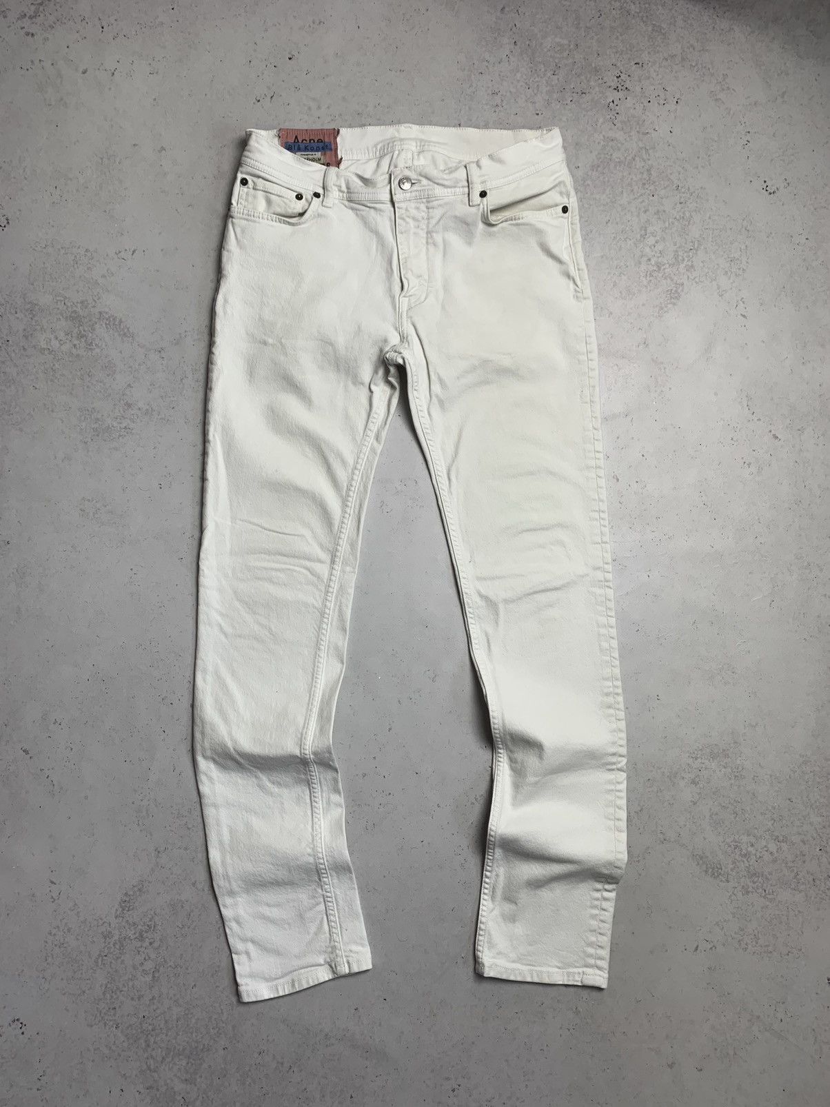 Acne Studios Acne Studious Blå Konst North White Pants 34x34 Size US 34 / EU 50 - 2 Thumbnail