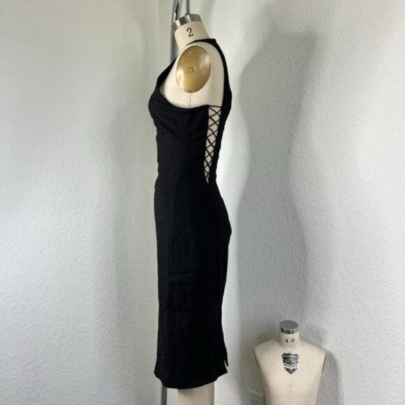 Designer Cushnie et Ochs Leather Caged Cut Out Sheath Pencil Dress Pr Size XS / US 0-2 / IT 36-38 - 4 Thumbnail
