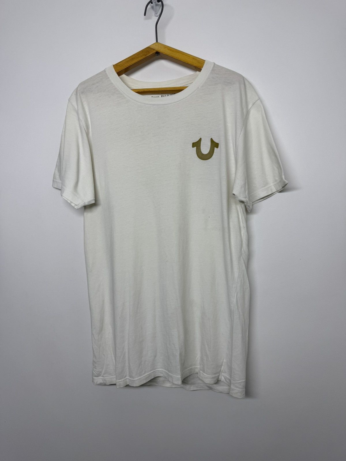 True Religion Vintage True Religion T-Shirt White Gold big logo Size US S / EU 44-46 / 1 - 5 Thumbnail