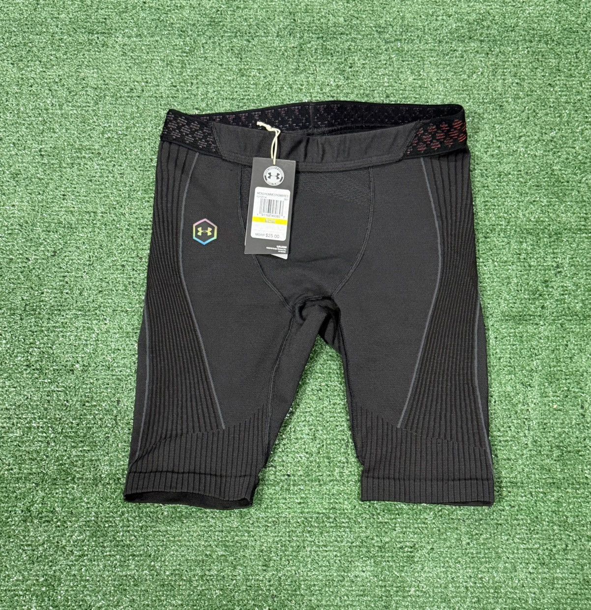 Under Armour UA Rush Compression Shorts Tights Workout Black