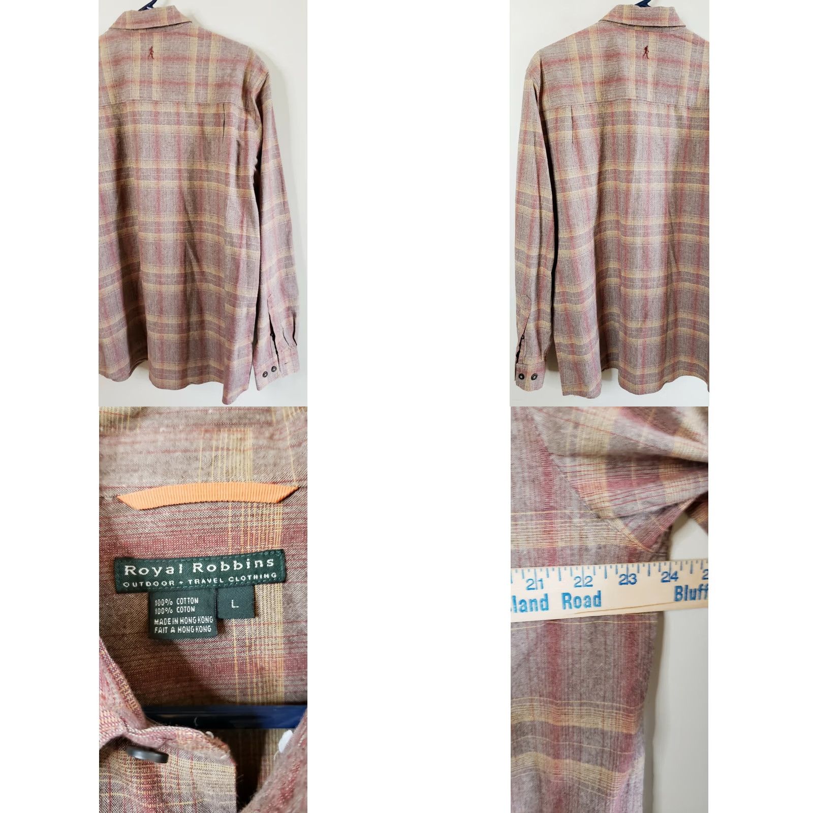 Royal Robbins Royal Robbins Plaid Shirt Men L Brown Red One Pocket Long Sleeve Button-Down Casual Size US L / EU 52-54 / 3 - 8 Thumbnail
