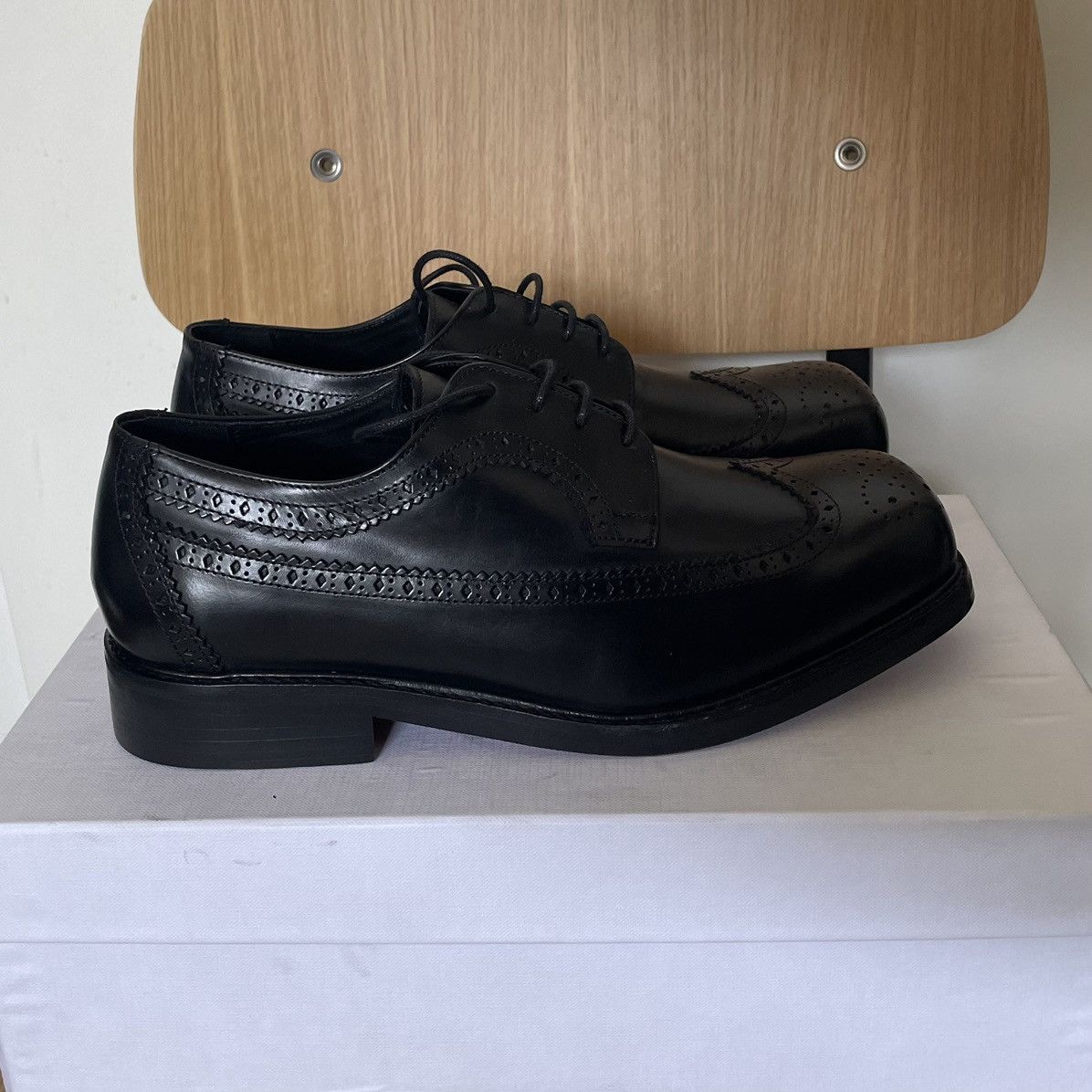 Stefan Cooke Brogue Martlett Derby Black Size US 10 / EU 43 - 7 Thumbnail