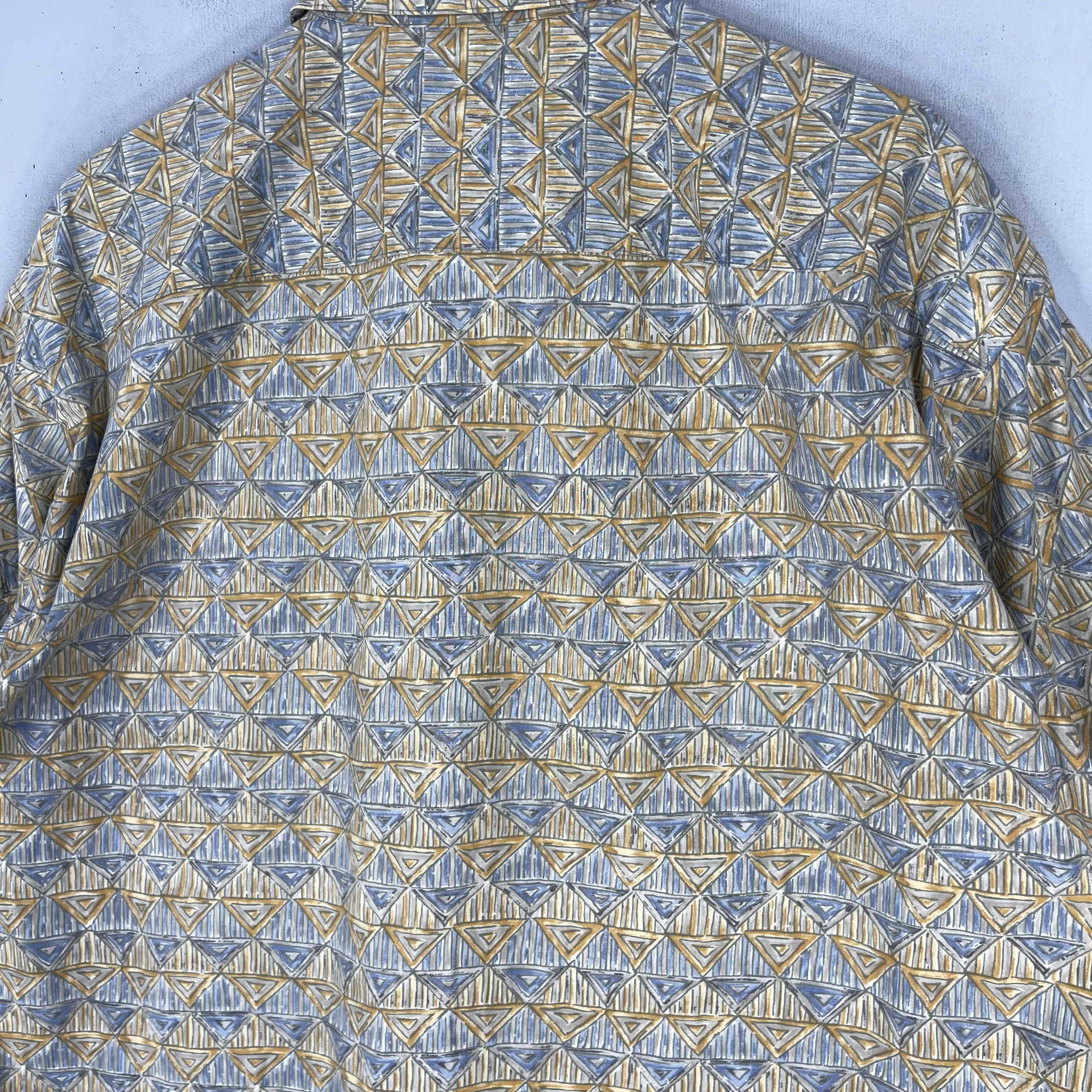 Japanese Brand CAMPIA MODA Hawaii Abstract Geometrical Artwork Shirt Size US XL / EU 56 / 4 - 7 Thumbnail