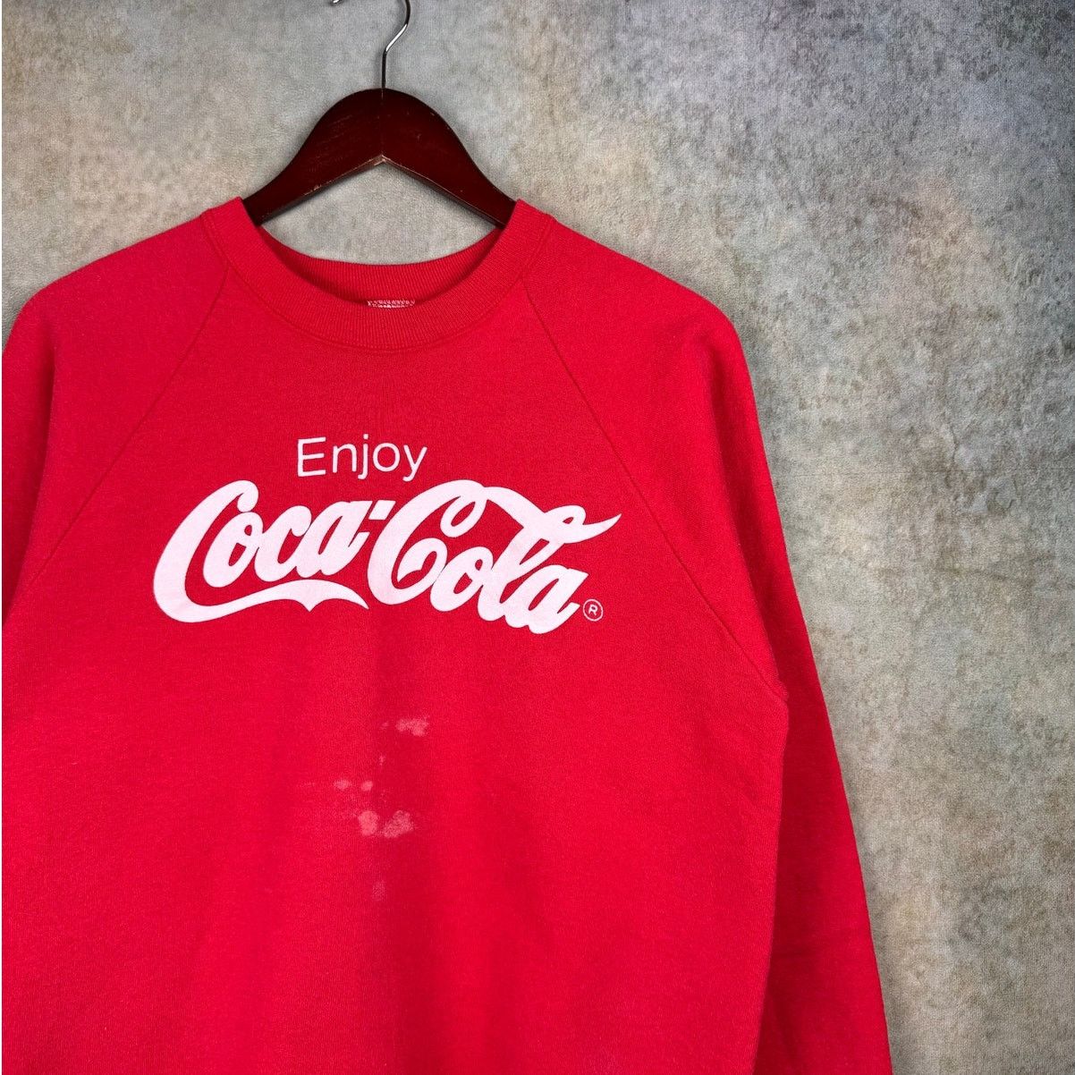 Coca Cola × Vintage VTG 90s Coca Cola Coke Raglan Sweatshirt Mens Sz L Red Size US L / EU 52-54 / 3 - 7 Thumbnail