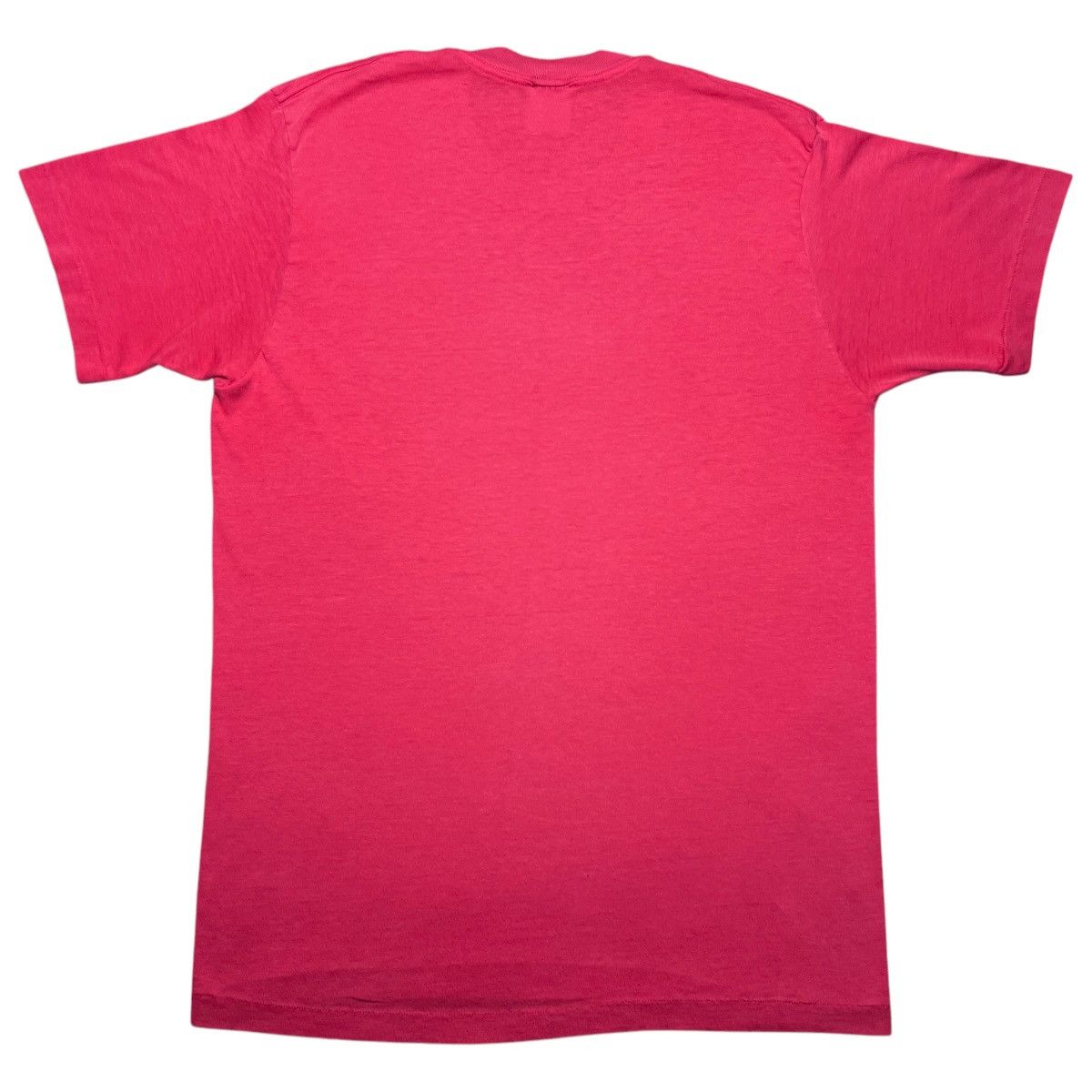 Nike × Vintage 1980s Nike Spell Out Graphic Red Cotton Polyester Blend Tee Size US L / EU 52-54 / 3 - 3 Thumbnail