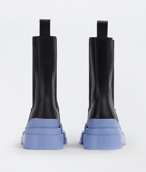 Bottega Veneta o1n1vont1224 Tire Chelsea Boots in Black/Purple Size US 4 / IT 34 - 3 Thumbnail