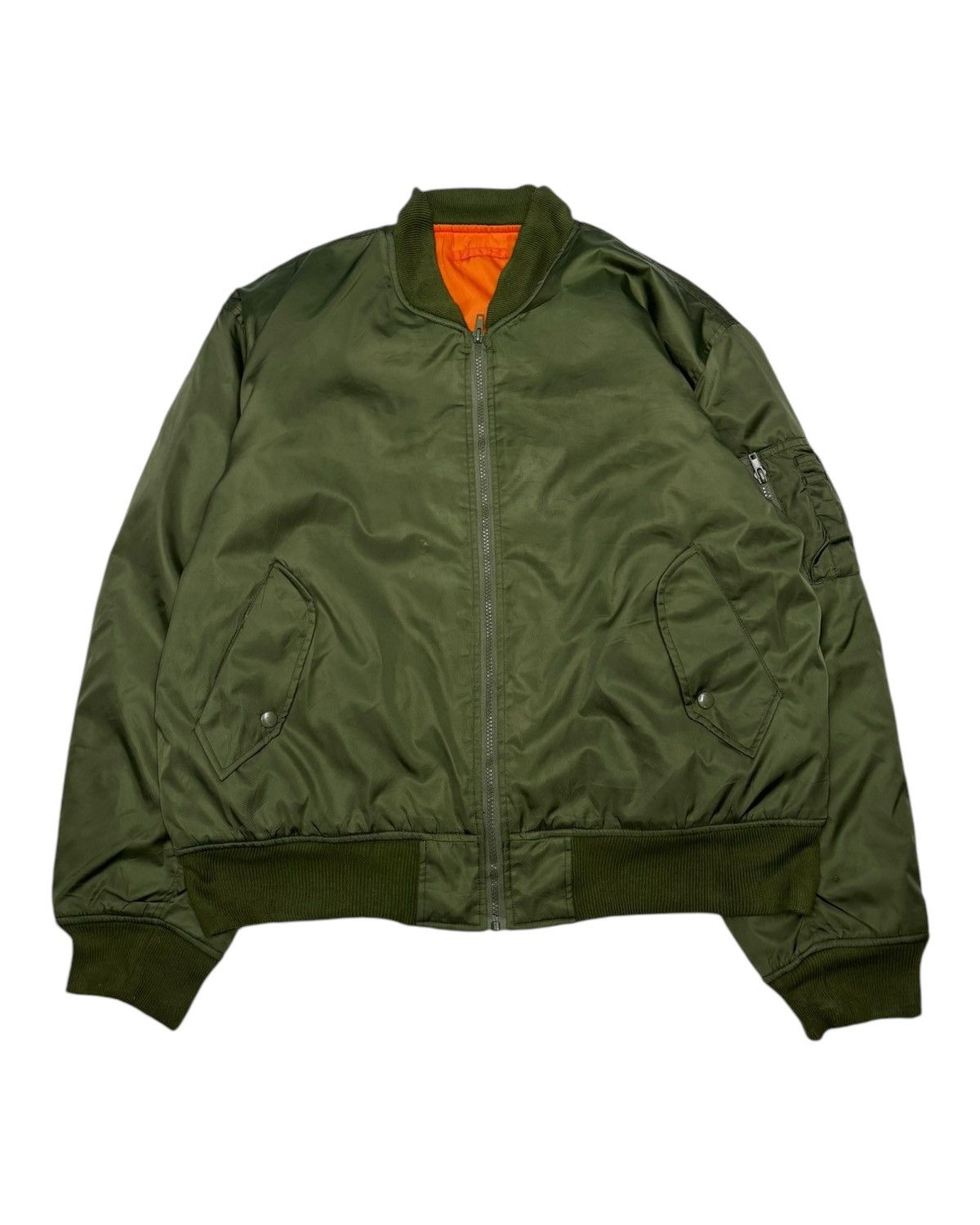 Alpha Industries 🔥VINTAGE MACHOPE AIR FORCE INTERMEDIATE MA-1 BOMBER JACKET Size US XL / EU 56 / 4 - 1 Thumbnail