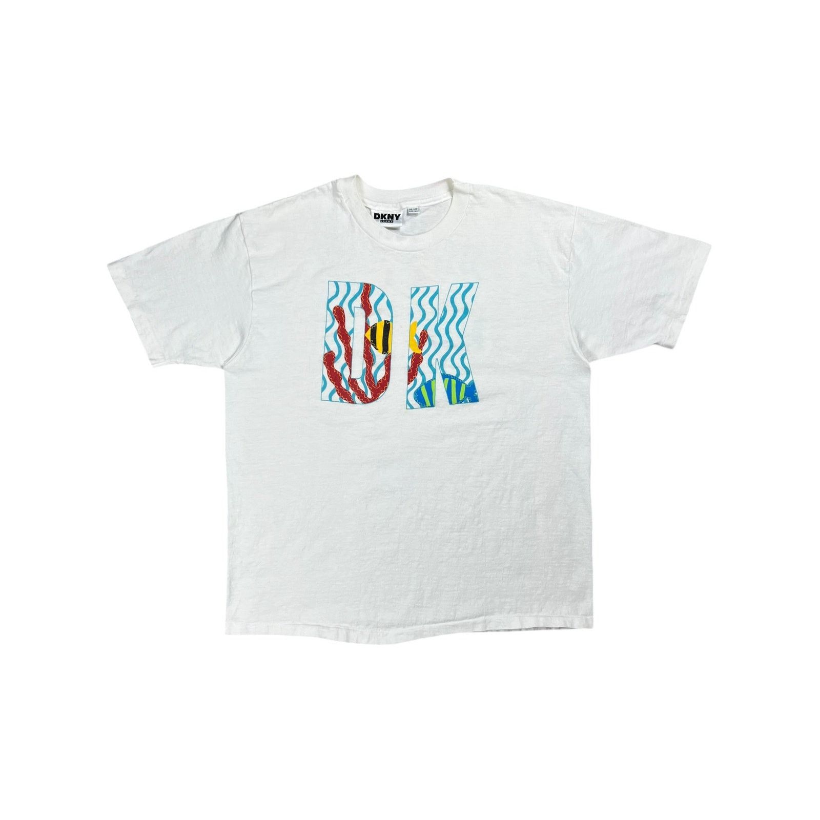 DKNY × Vintage Vintage 90s DKNY fish promo tee (L) Size US L / EU 52-54 / 3 - 1 Thumbnail