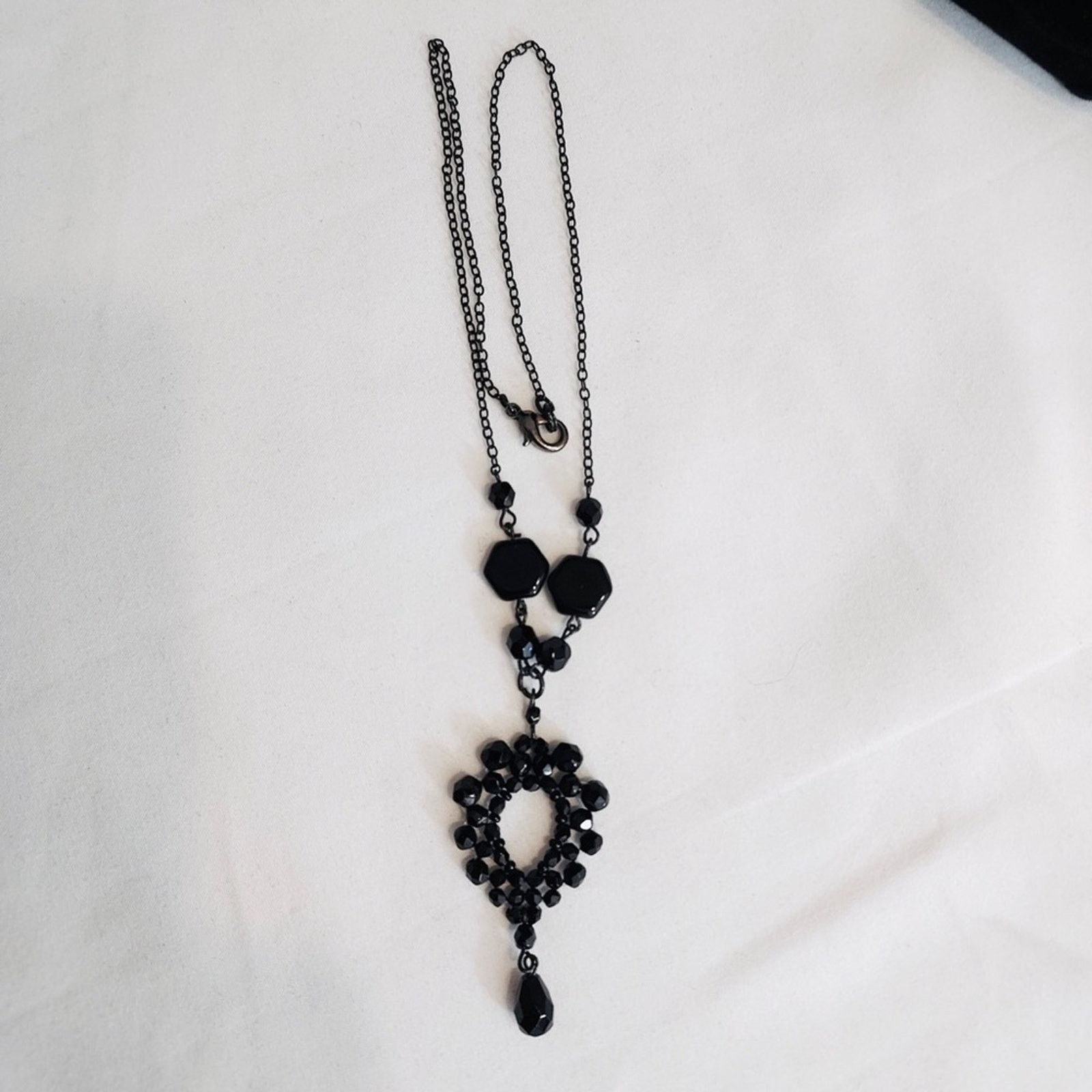 Other Black Glass Multifaceted Beads Geometric Pendant Necklace Size ONE SIZE - 3 Thumbnail