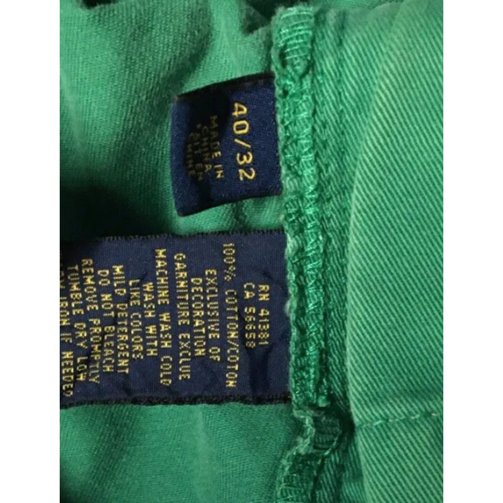 Polo Ralph Lauren VINTAGE Polo Ralph Lauren Dungaree Chino Pants 40 Men Green 39/27 80s 90s Sailing Logo Designer USA Retro Classic Size US L / EU 52-54 / 3 - 6 Thumbnail