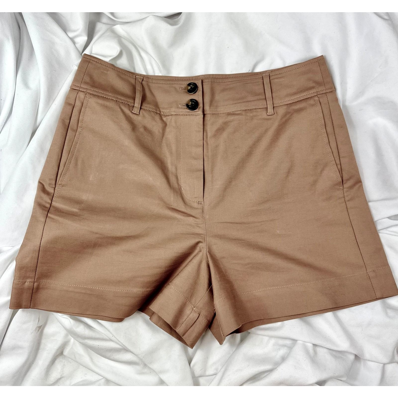 Boden Boden Westbourne Sateen Shorts Brown/Taupe Khaki Shorts 8 Size 30" / US 8 / IT 44 - 5 Thumbnail