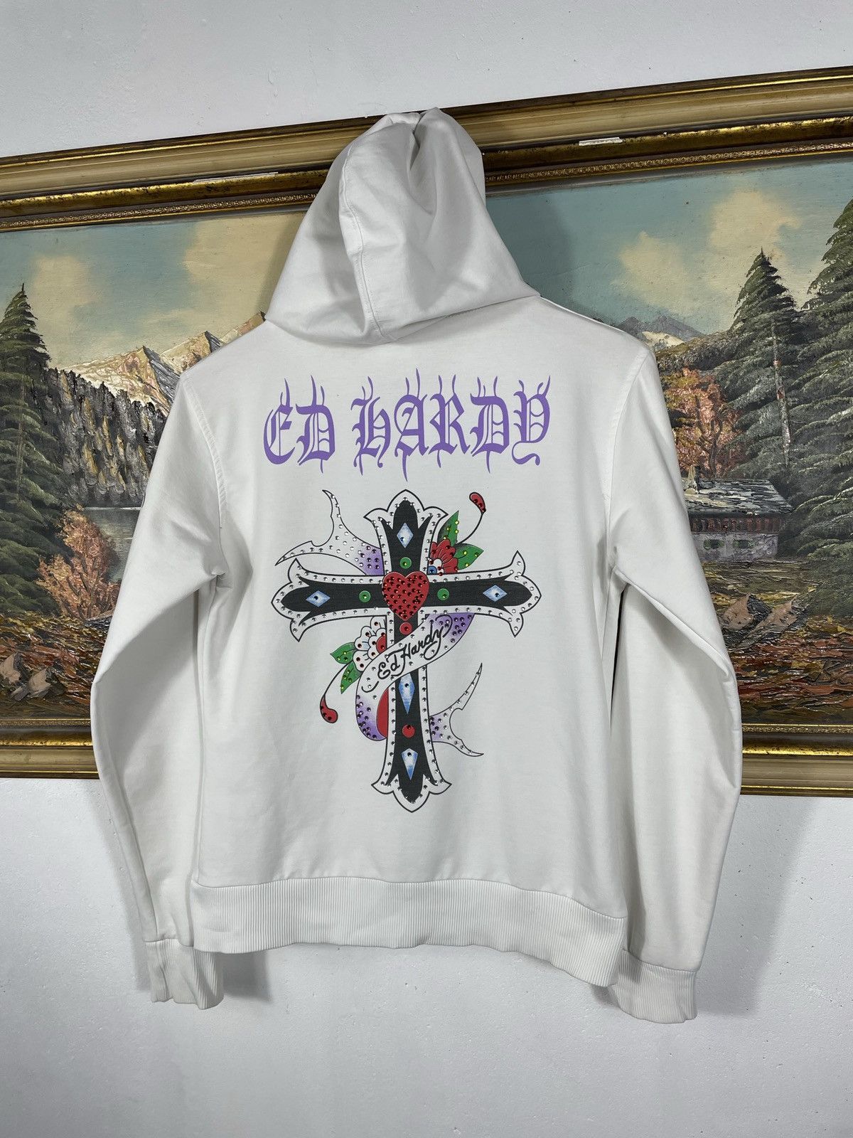 Christian Audigier Ed Hardy Retro 00s Hoodie Cyber Grunge Avant Garde Swag Drip Size US S / EU 44-46 / 1 - 8 Thumbnail