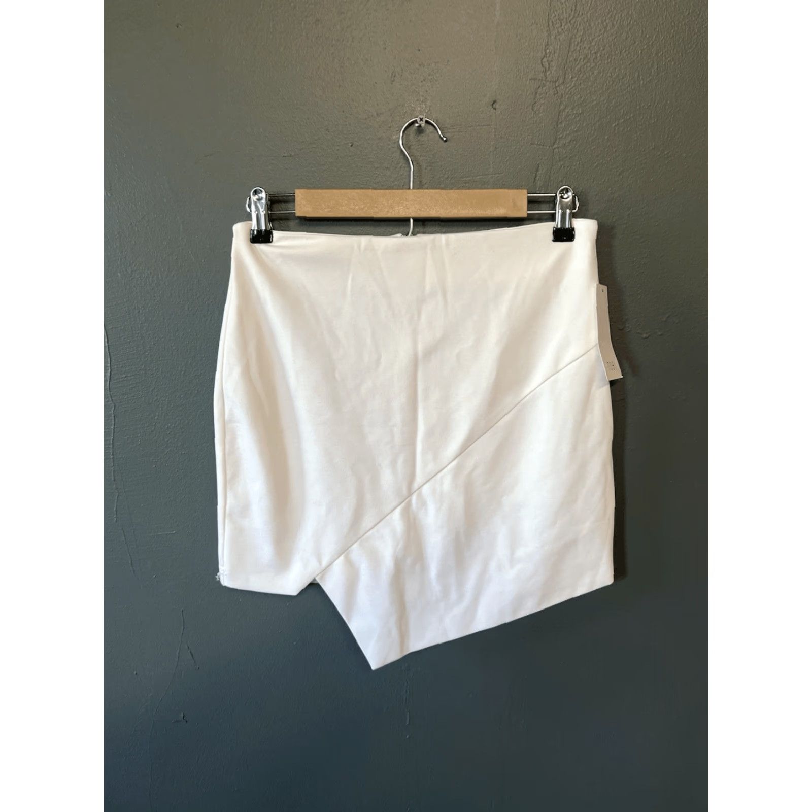 Vintage Tobi Womens White Align Skirt NWT Size M Pull On Knee Length A-Line Shirt? Size 32" / US 10 / IT 46 - 2 Thumbnail