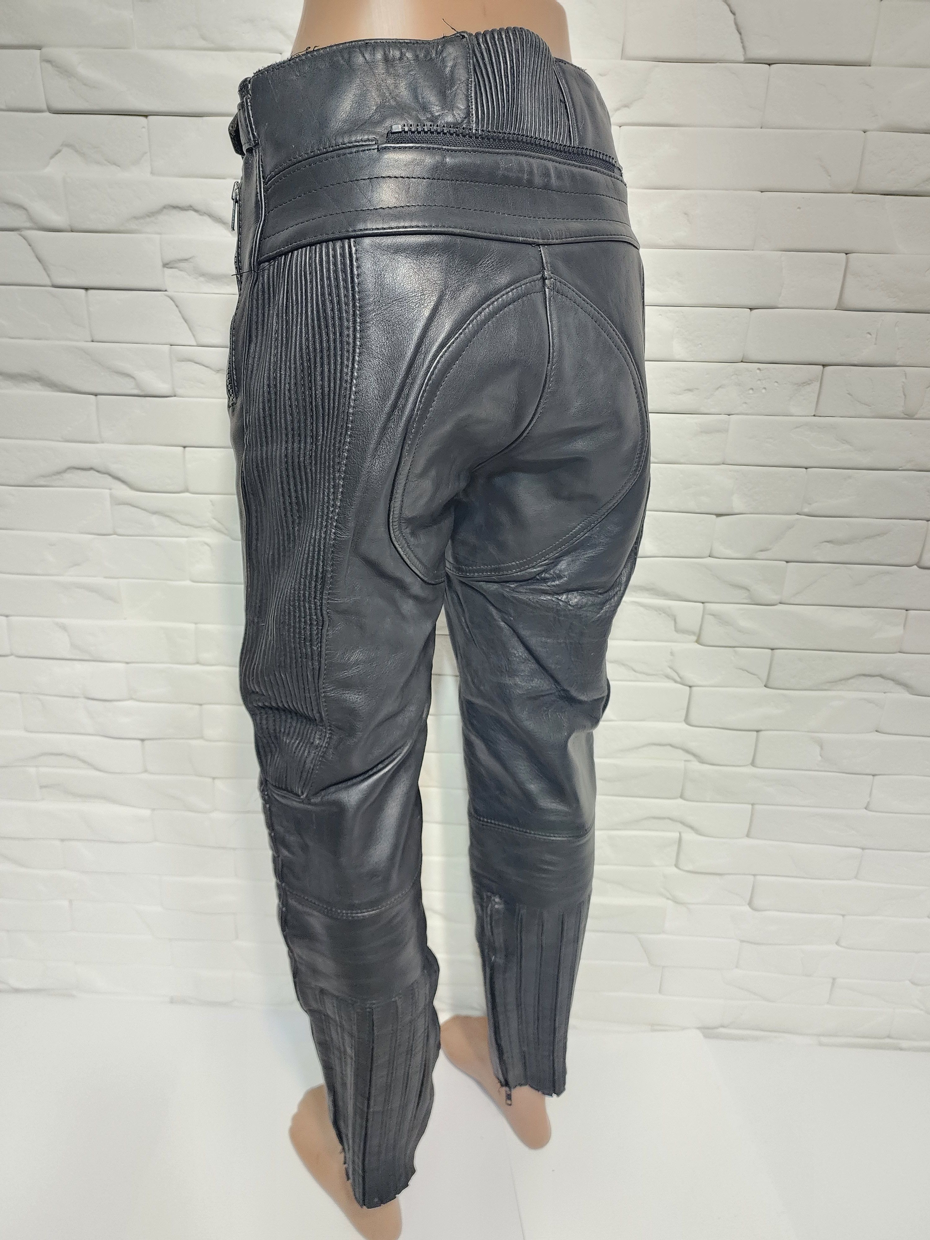 Sports Specialties Vintage Black Leather Biker Pants Size 30" / US 8 / IT 44 - 7 Thumbnail