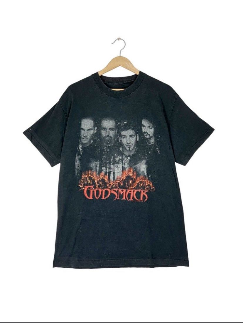Band Tees × Vintage Vintage Godsmack Band / Rock / Heavy Metal Band Line Up Size US M / EU 48-50 / 2 - 1 Thumbnail