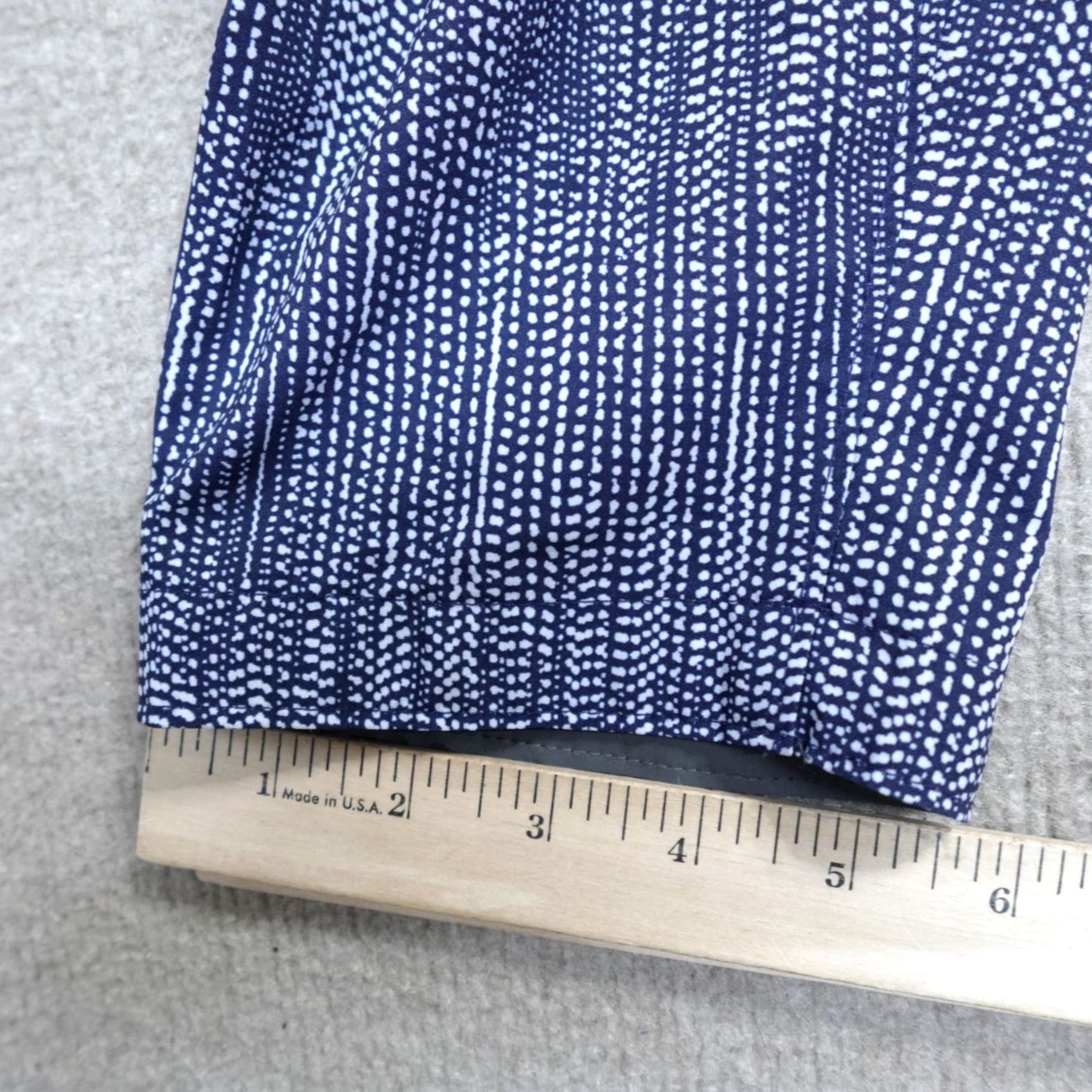 Athleta Athleta Pants 10 Blue Dotted Drawstring Stretch Waist Batik Women Regular Size 10 Color Blue Polyester Spandex Ankle Straight Size 32" / US 10 / IT 46 - 5 Thumbnail