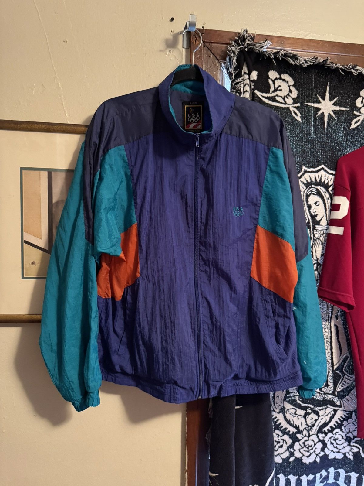 USA Olympics × Vintage Vintage 90 USA Olympic Windbreaker – Official Olympic Brand Size US L / EU 52-54 / 3 - 1 Thumbnail