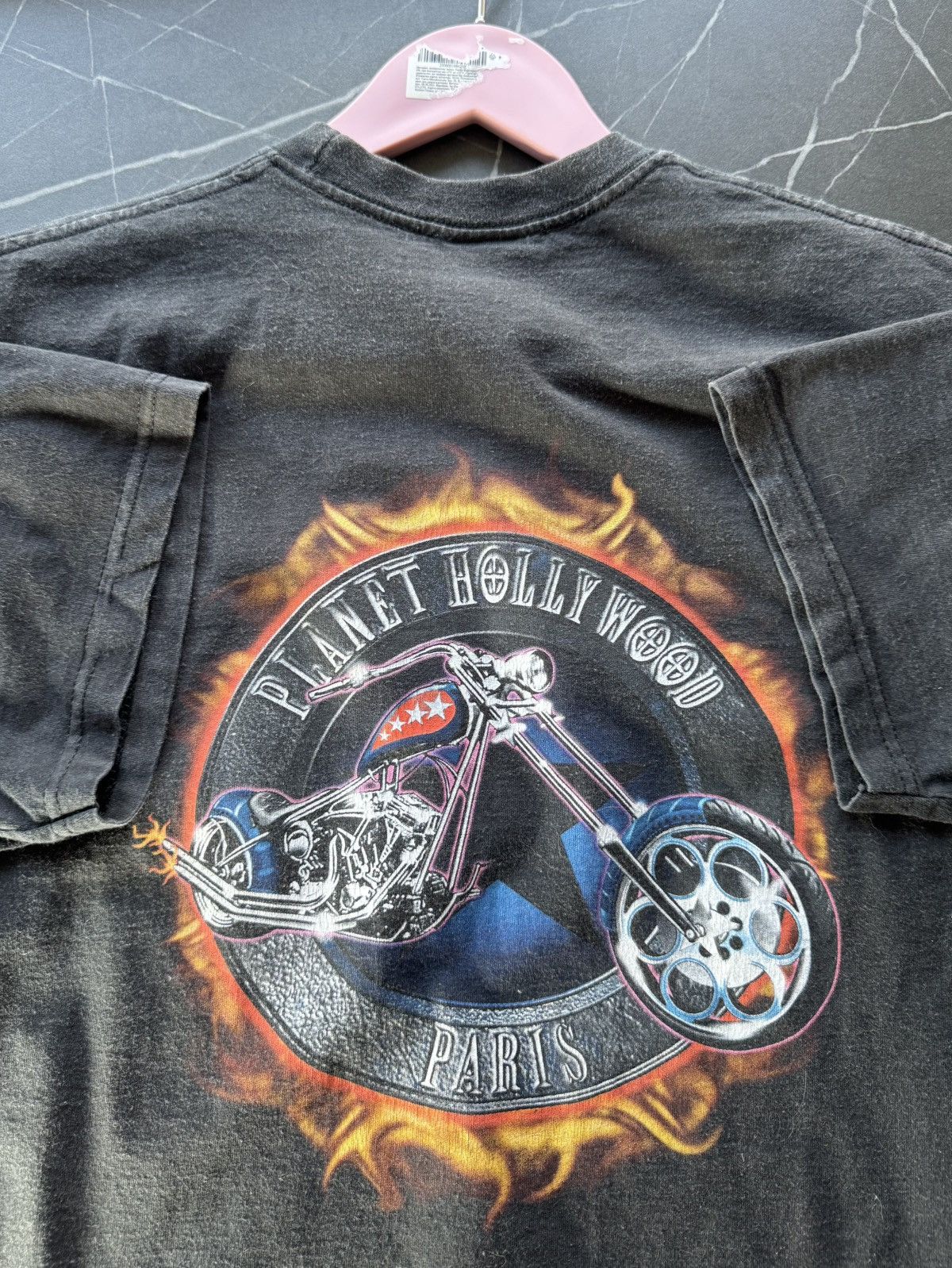 Planet Hollywood VTG 90s Planet Hollywood Biker Printed T Shirt Size US M / EU 48-50 / 2 - 2 Thumbnail