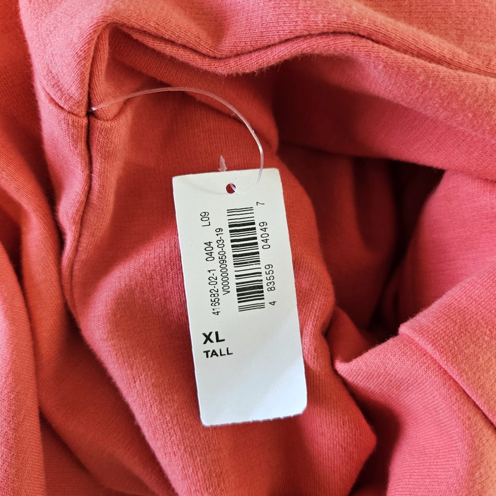 Old Navy Old Navy Womens Dress XL Tall Coral Orange Long Sleeve Cotton Blend Dress Knee Length Size XL / US 12-14 / IT 48-50 - 4 Thumbnail