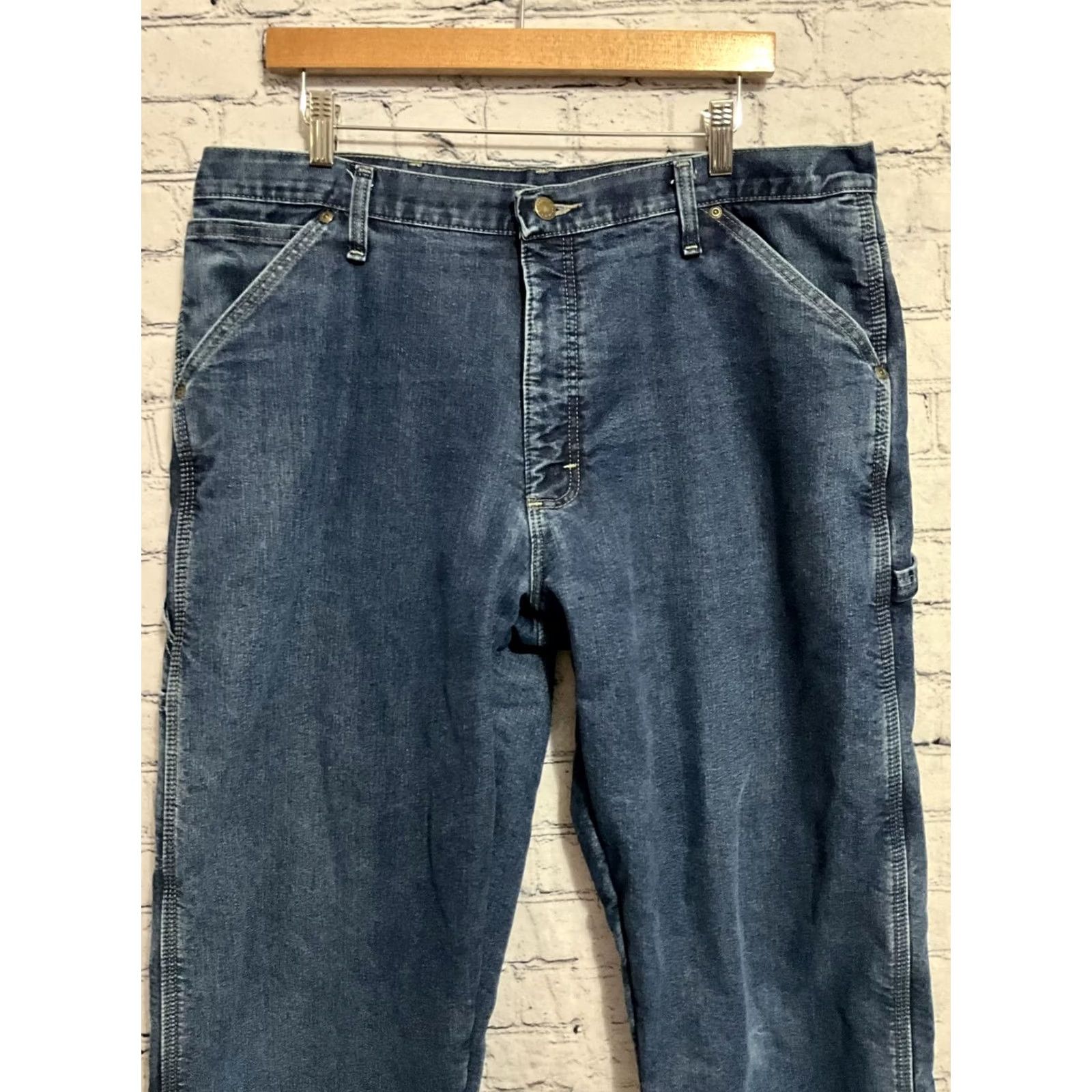 Wrangler Wrangler Jeans Denim Men 36x34 Button Waist 36 Inseam 34 Cotton Blend Regular Dark Blue Casual Vintage: No Size US 36 / EU 52 - 4 Thumbnail