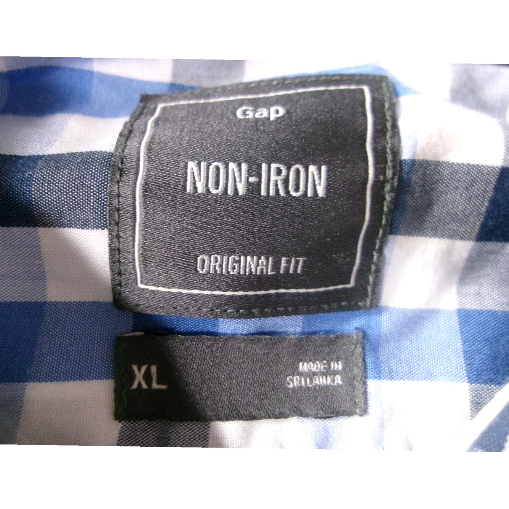 Gap VINTAGE GAP Dress Shirt Men XL Blue Plaid Non-Iron Business Casual Office Wear Size US XL / EU 56 / 4 - 6 Thumbnail