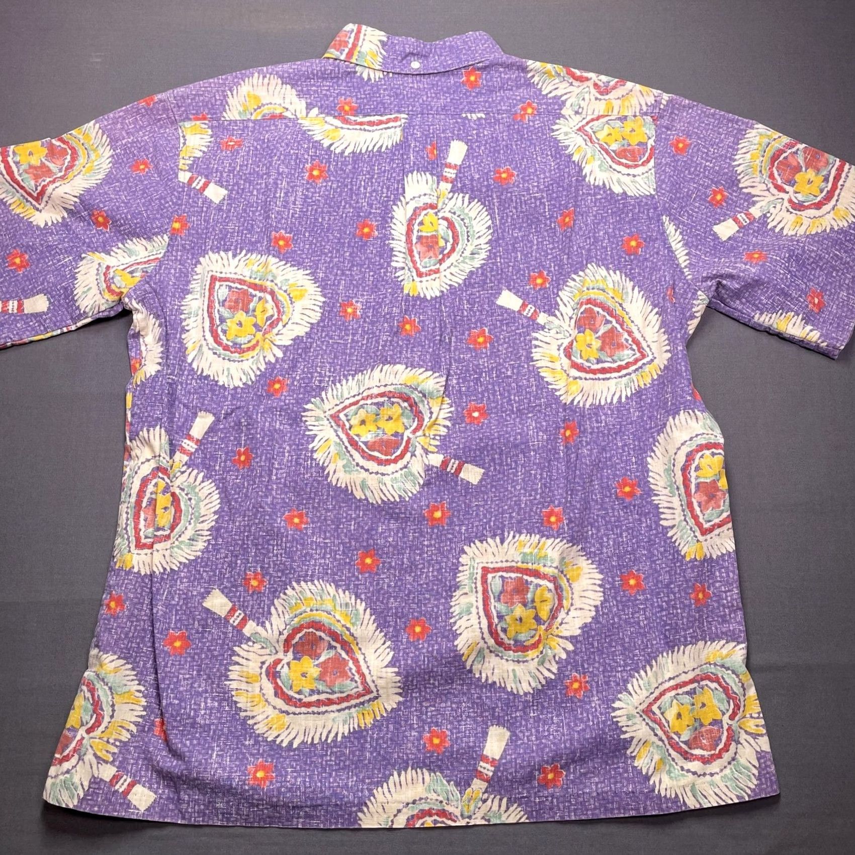 Reyn Spooner VINTAGE Reyn Spooner Shirt Mens XL Purple Heart Hawaiian Aloha Short Sleeve USA Size US XL / EU 56 / 4 - 4 Thumbnail