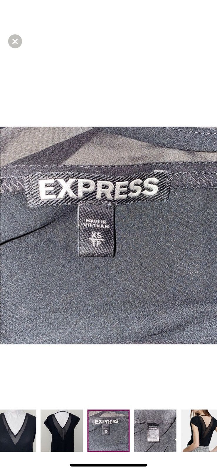 Express Express XS black v neck blouse Size XS / US 0-2 / IT 36-38 - 3 Thumbnail