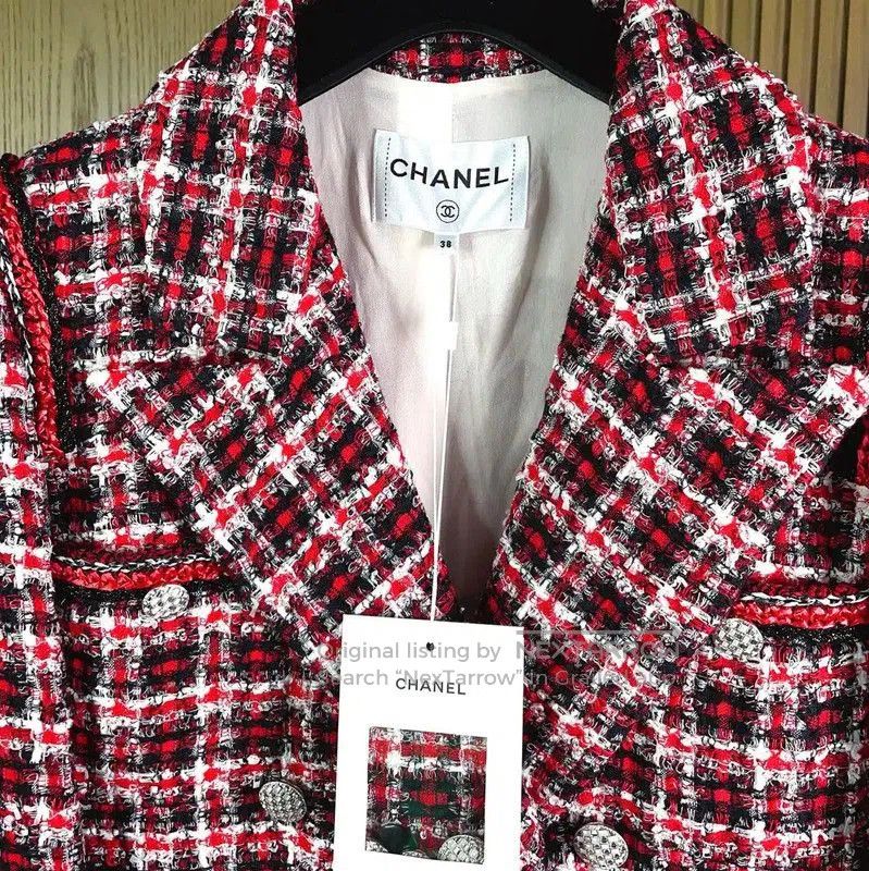 Chanel Colorblock Wool Blend Jacket .