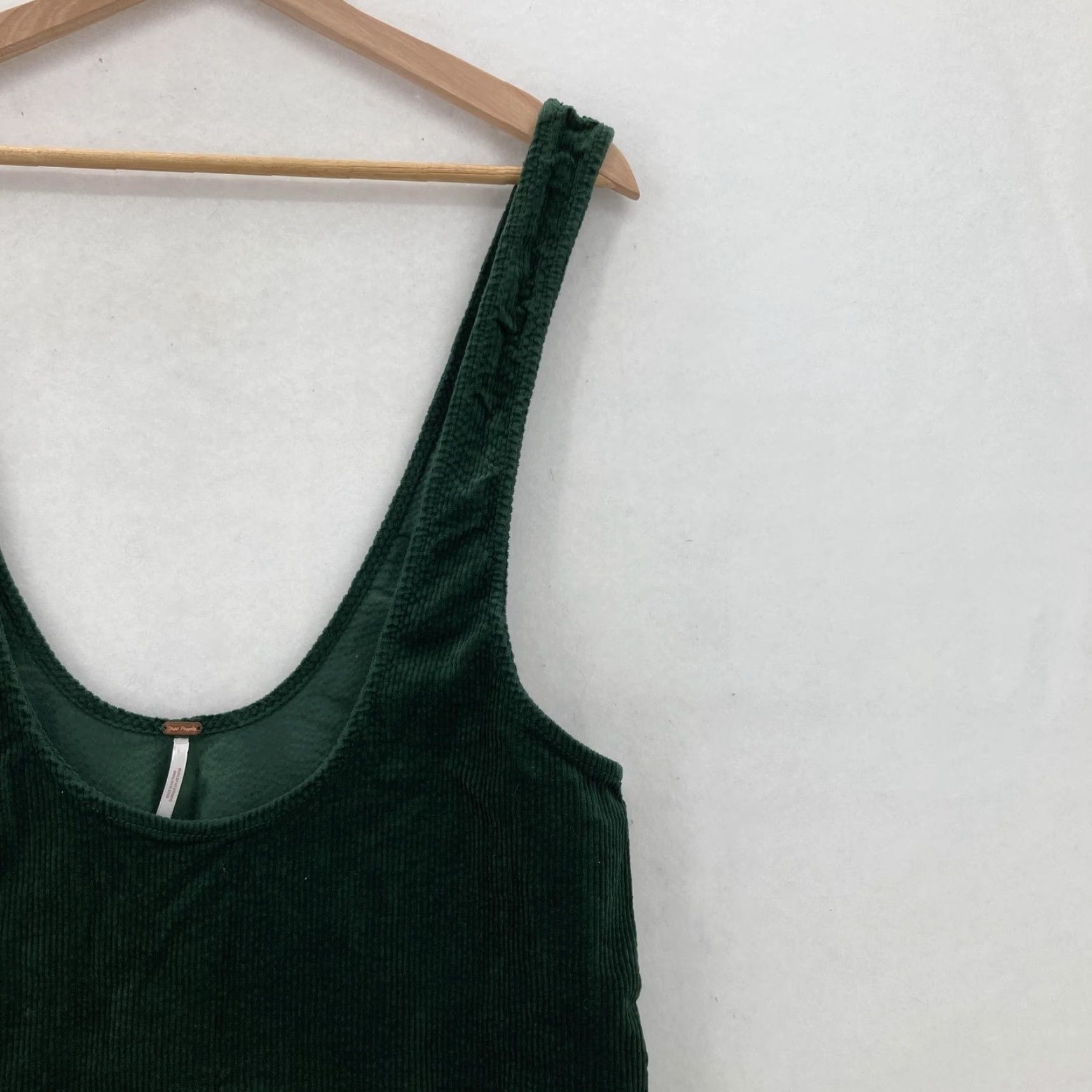 green corduroy jumper dress Free People Womens 12 Overall Dress Casual Fall Winter Sleeveless Scoop Neck Non-traditional