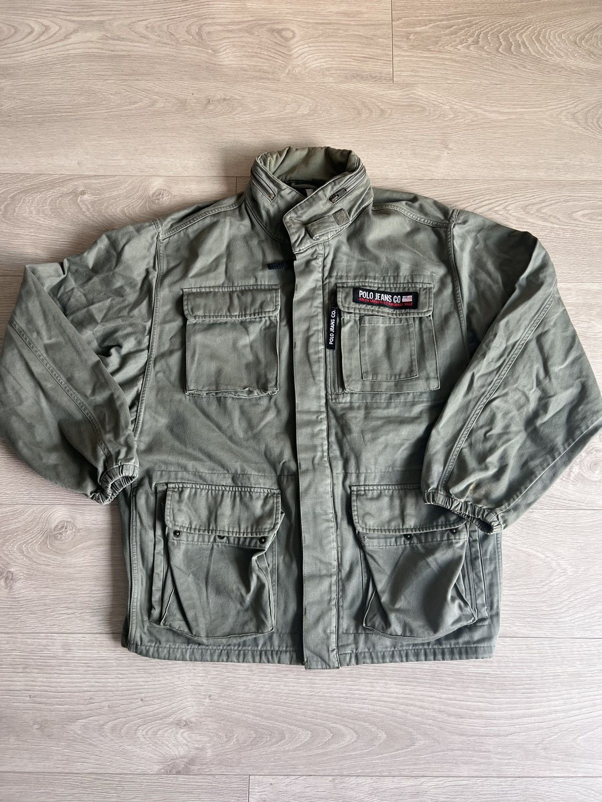 Polo Ralph Lauren × Vintage Vintage 90s Polo Jeans Ralph Lauren Military style Jacket Size US L / EU 52-54 / 3 - 3 Thumbnail