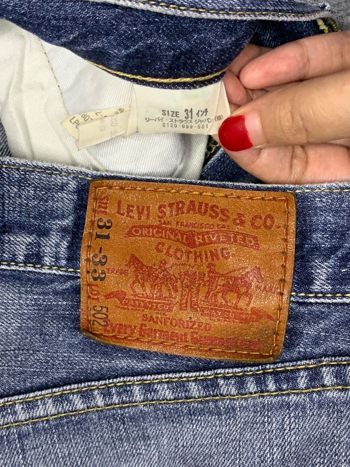 Levi's × Levi's Vintage Clothing Vintage 90s Levis 502 Faded Wash Distressed Baggy Jeans Size US 30 / EU 46 - 10 Thumbnail
